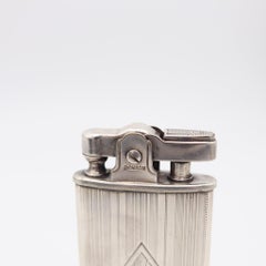 RONSON 1930 Junior Sport Second Thumb Model Petrol Lighter In .925 Sterling