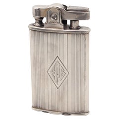 RONSON 1930 Junior Sport Secondo Pollice Modello Accendino a Benzina In .925 Sterling