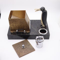 RONSON 1930 Pik A Cig Magic Penguin Accendino Dispenser di sigarette da scrivania