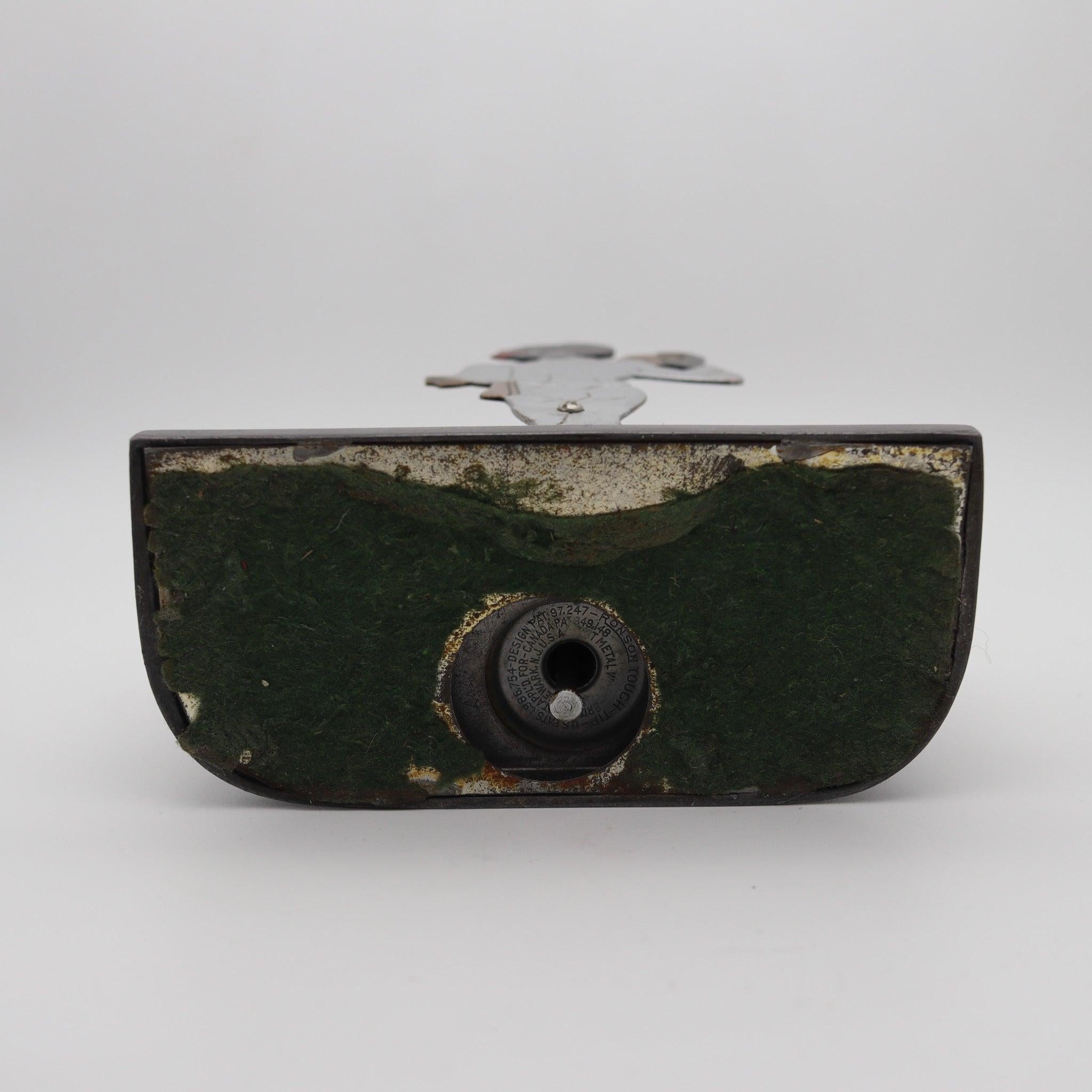 Fatto a mano Ronson 1935 Art Deco Bartender Accendisigarette Dispenser Scatola in Steele e Lcquer in vendita