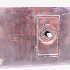 RONSON 1935 Machine Age Brown Lacquer Desk Double Box Touch Tip Striker