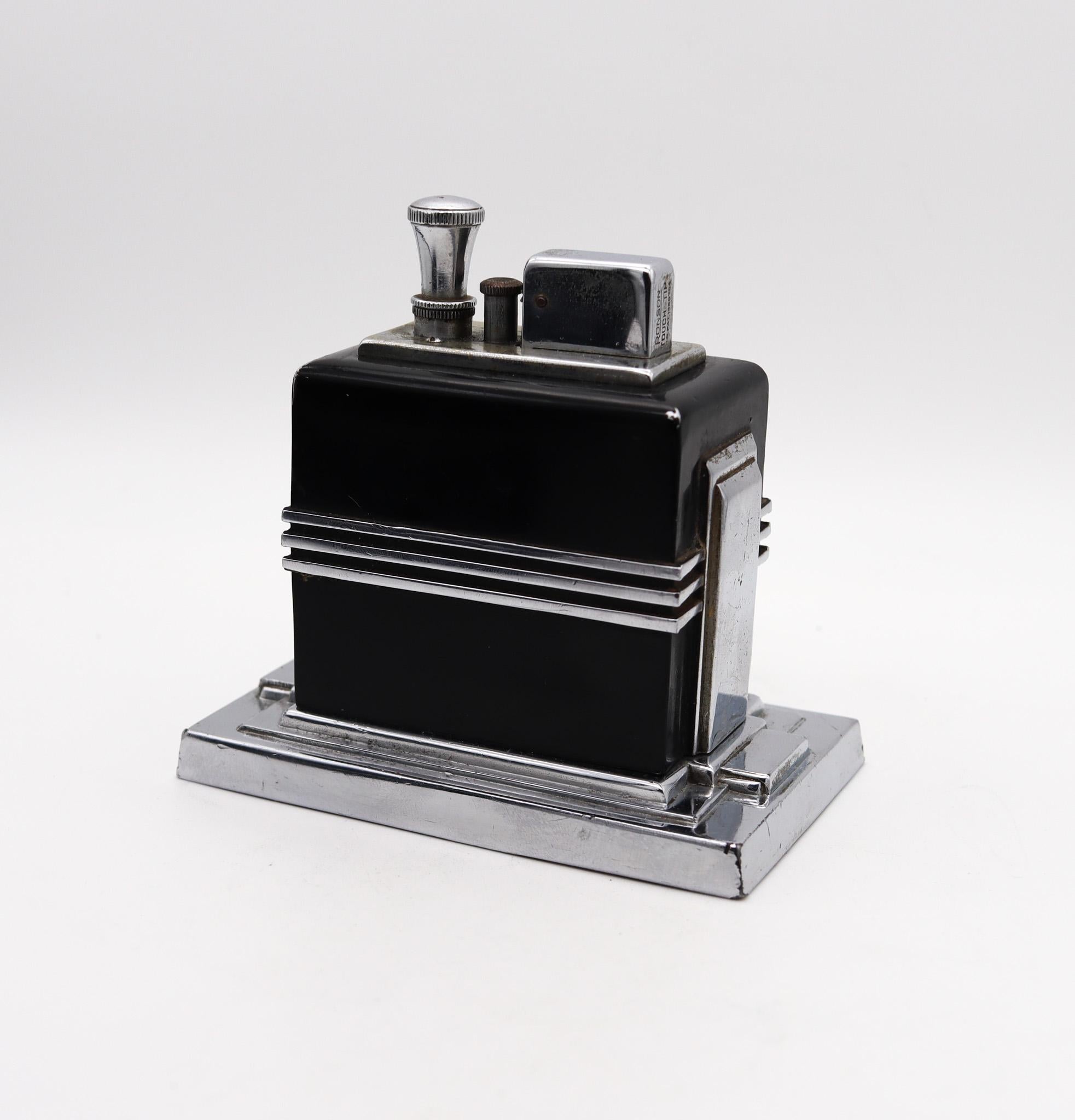 vintage lighter with clock