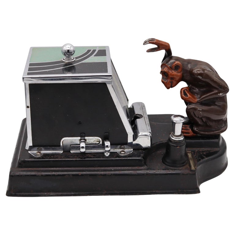 ronson cigarettes price Ronson 1936 Pik a Cig Magic Monkey Striker Touch Lighter and Cigarette  Dispenser For Sale at 1stDibs