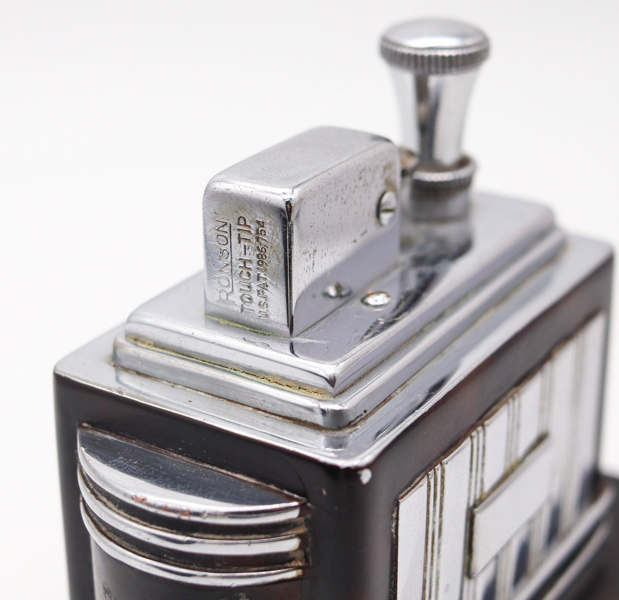 Laccato RONSON 1938 Art Deco Machin Age laccato Deluxe Classic Touch Tip Accendino in vendita