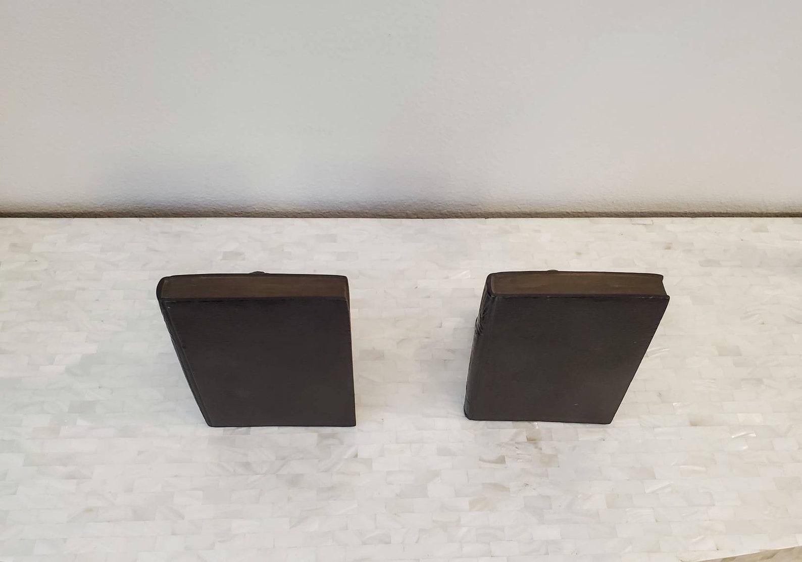 1920s American Art Deco Ronson Cherub & Butterfly Patinated Bronze Bookend Pair For Sale 3