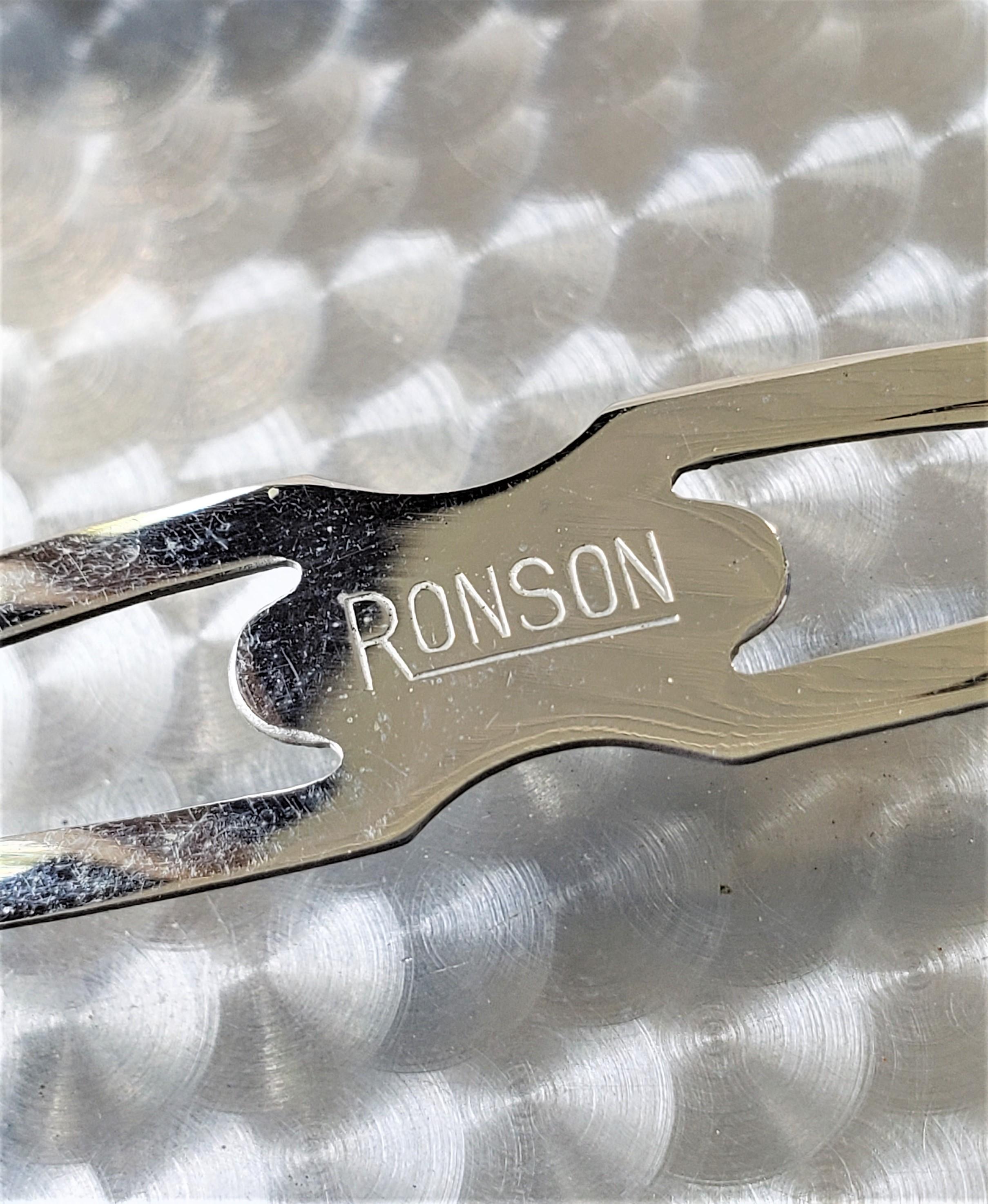 Enameled Ronson Art Metal Works Chrome & Enamel Cigarette Case with Built In Lighter For Sale