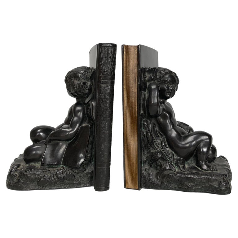 Ronson Pair of Art Deco Bookends For Sale