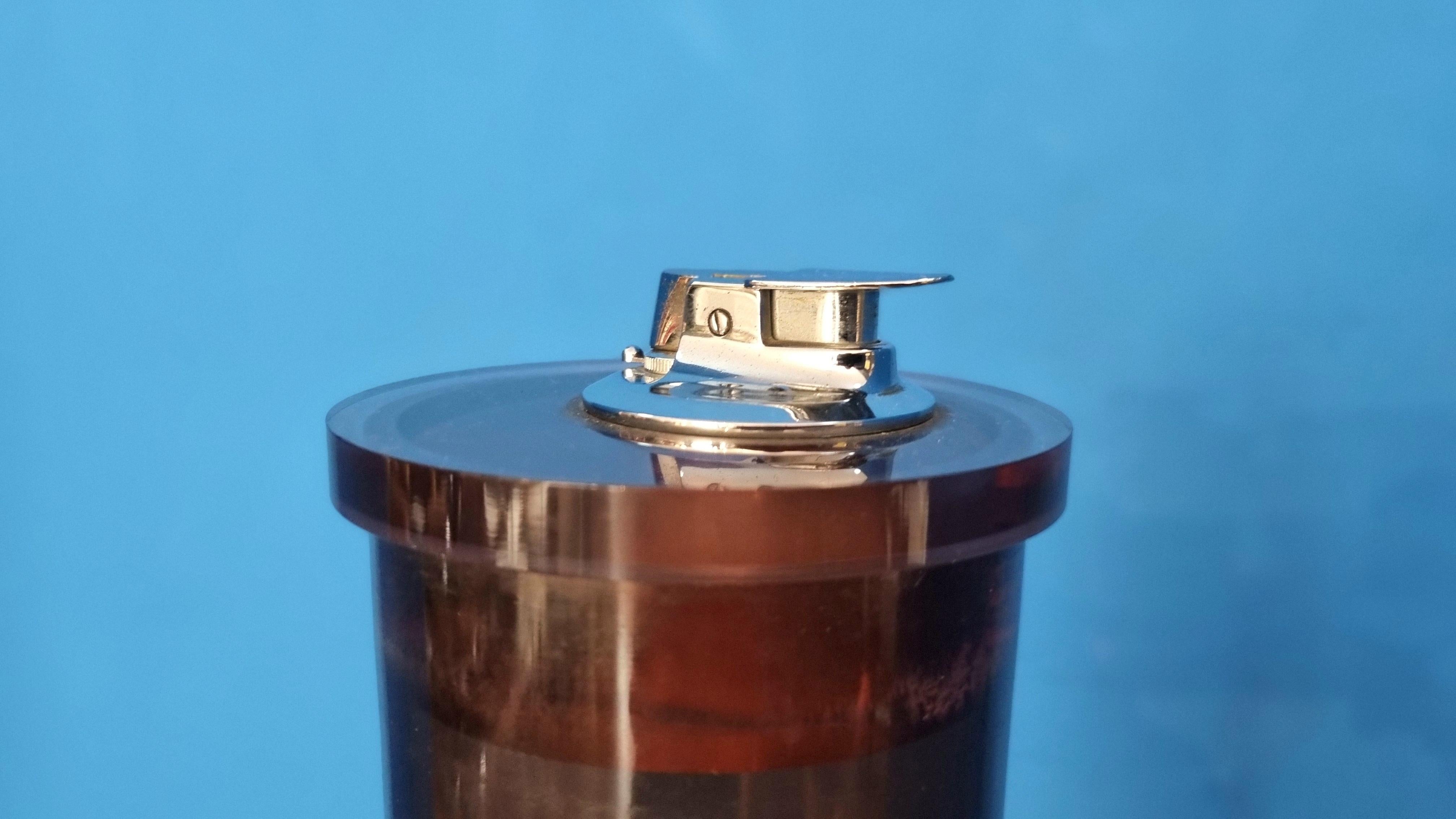 Steel Ronson rare plexiglass floor lighter from the 70s For Sale