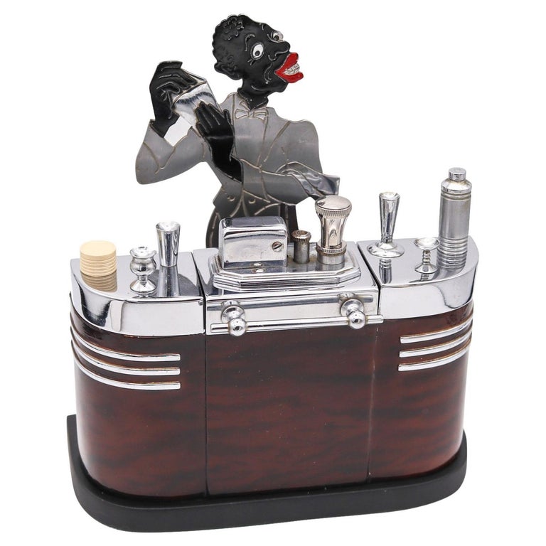 Ronson USA 1935 Art Deco Bartender Lighter Cigarette Dispenser Bar Box