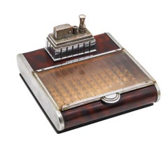 RONSON USA 1939 Art Deco Lacquered Cigarette Dispenser Desk Box Touch Tip Light