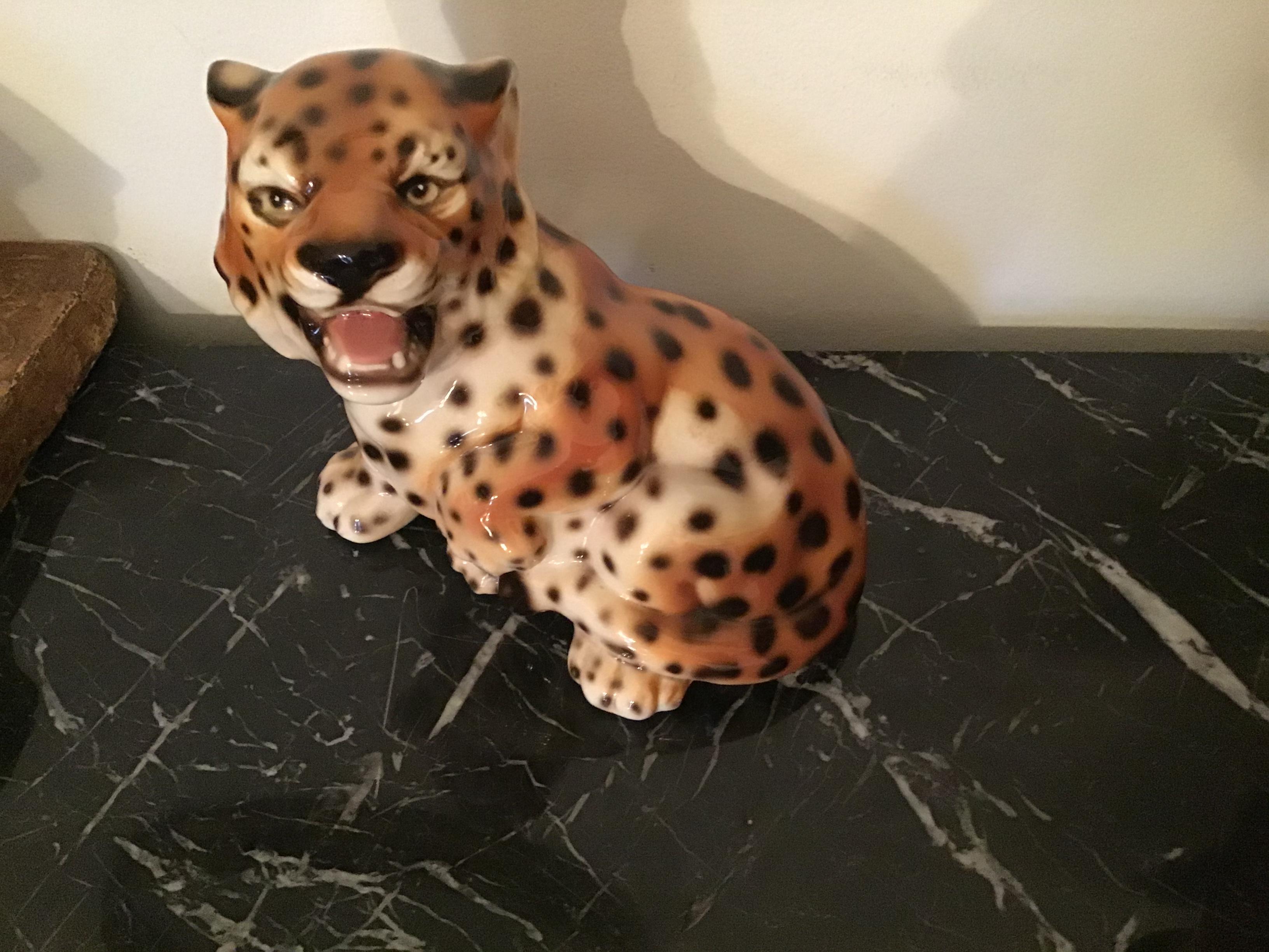 italien Céramique Ronzan Baby Tiger, 1950, Italie  en vente
