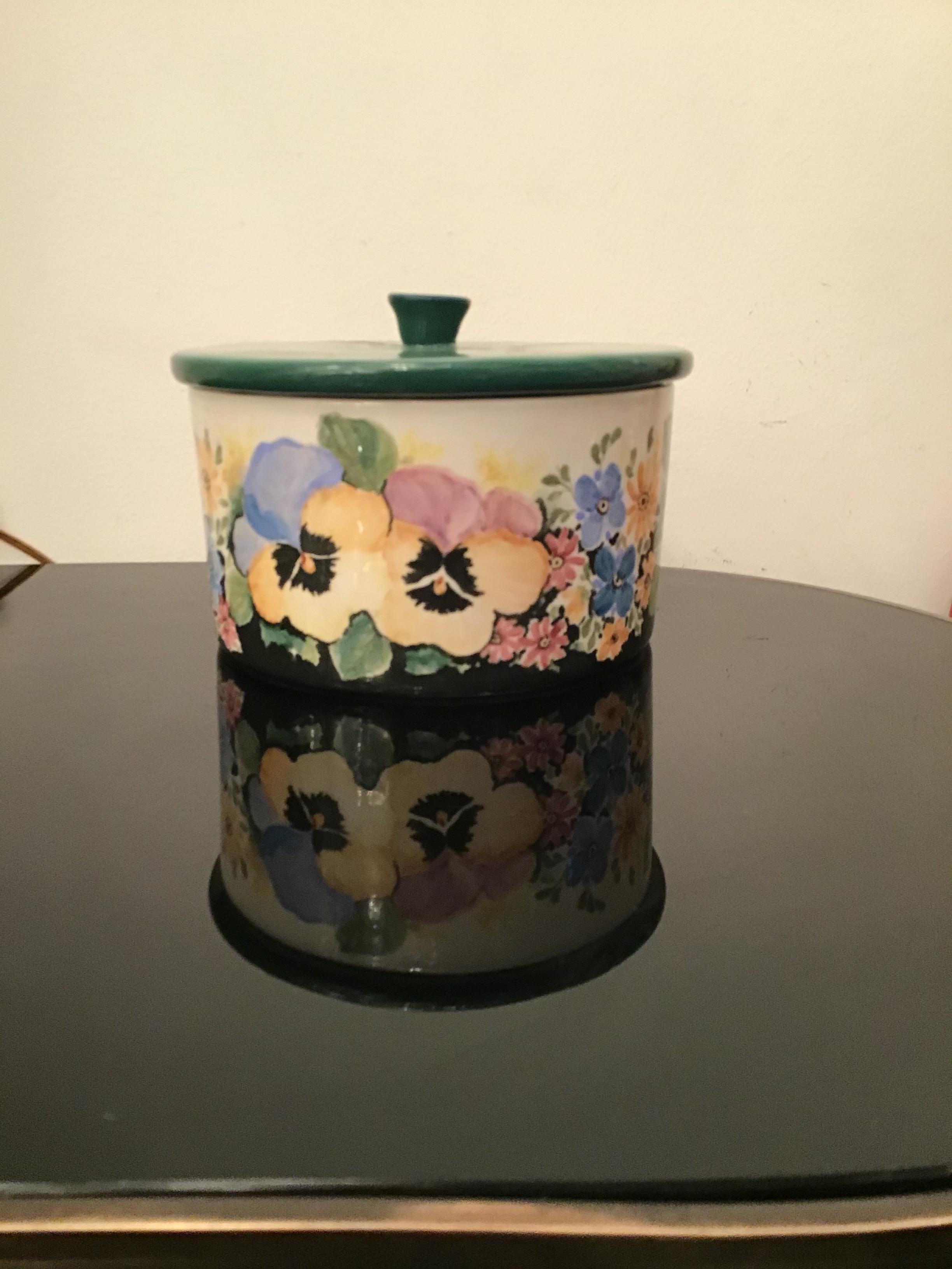 italien Boîte en céramique Ronzan / Centre de table céramique, 1950, Italie en vente