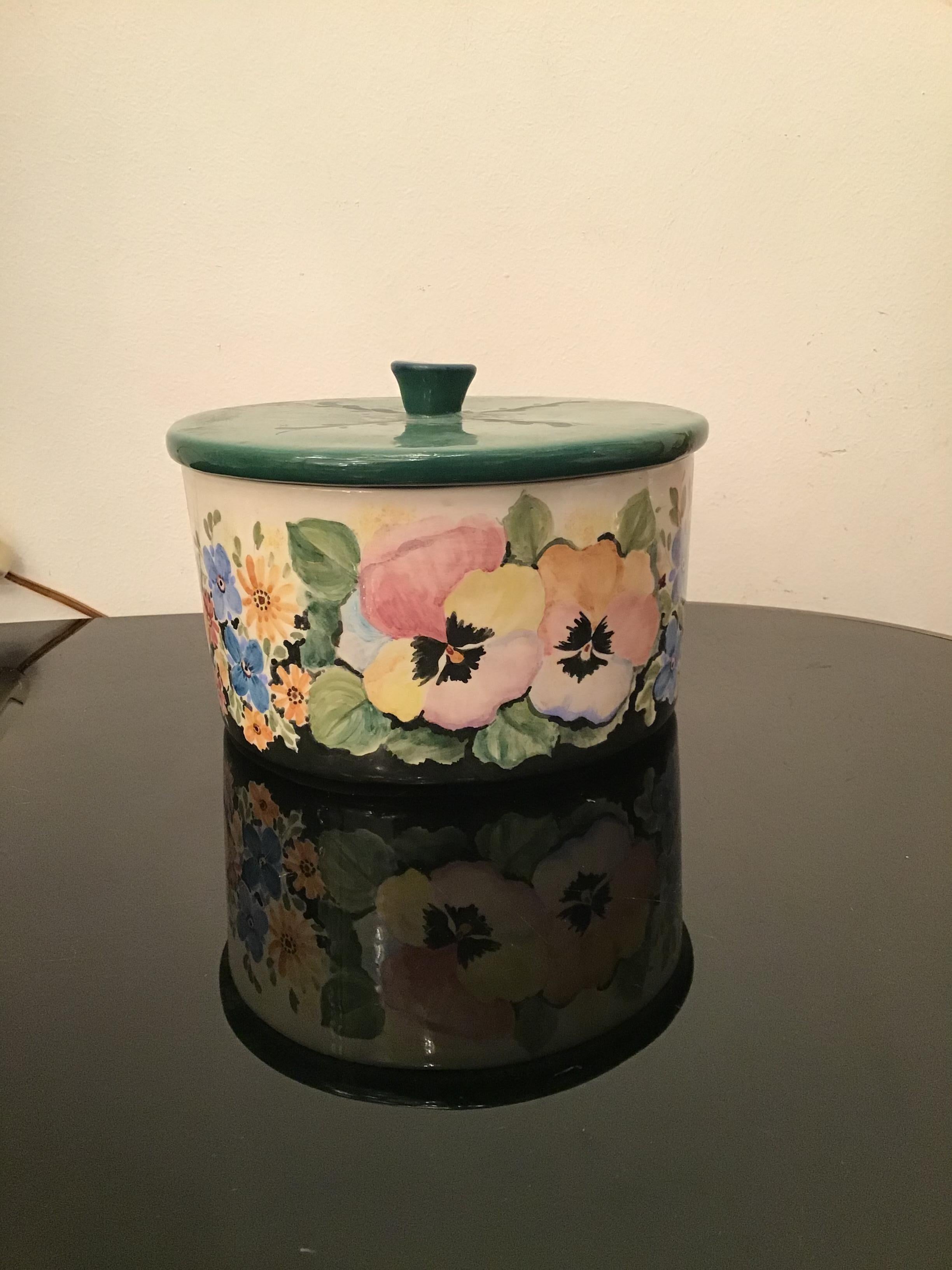 Ronzan Ceramic Box / Centerpiece Ceramic, 1950, Italy In Excellent Condition For Sale In Milano, IT