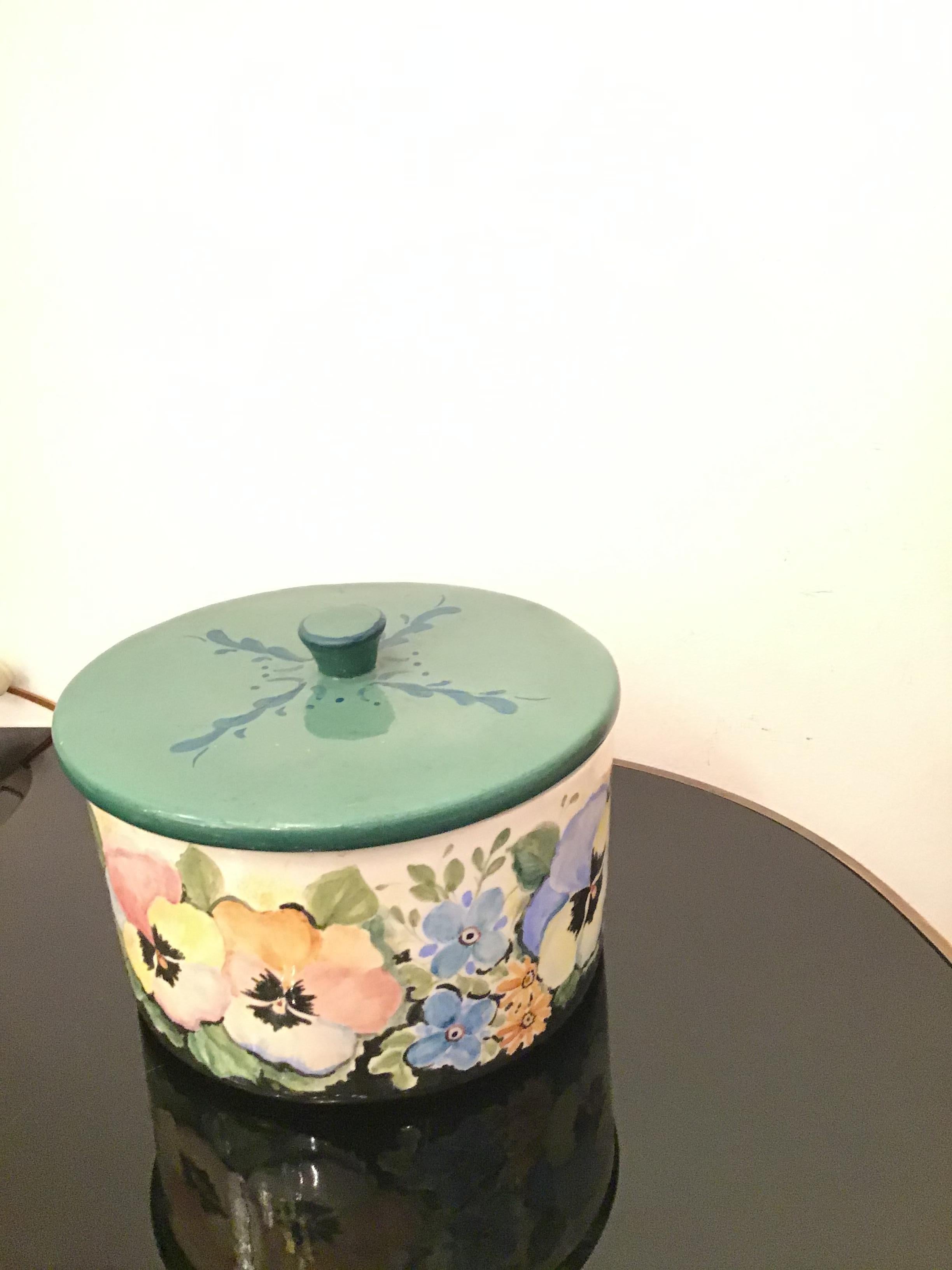 Ronzan Ceramic Box / Centerpiece Ceramic, 1950, Italy For Sale 1