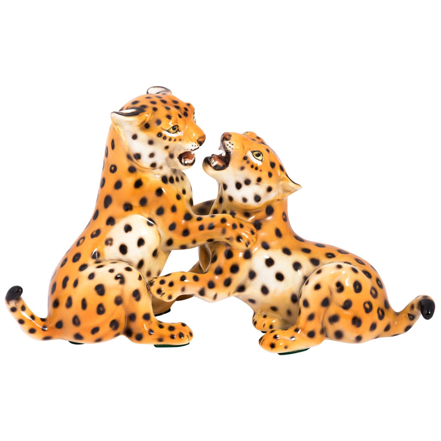 Ronzan Ceramic Leopards 