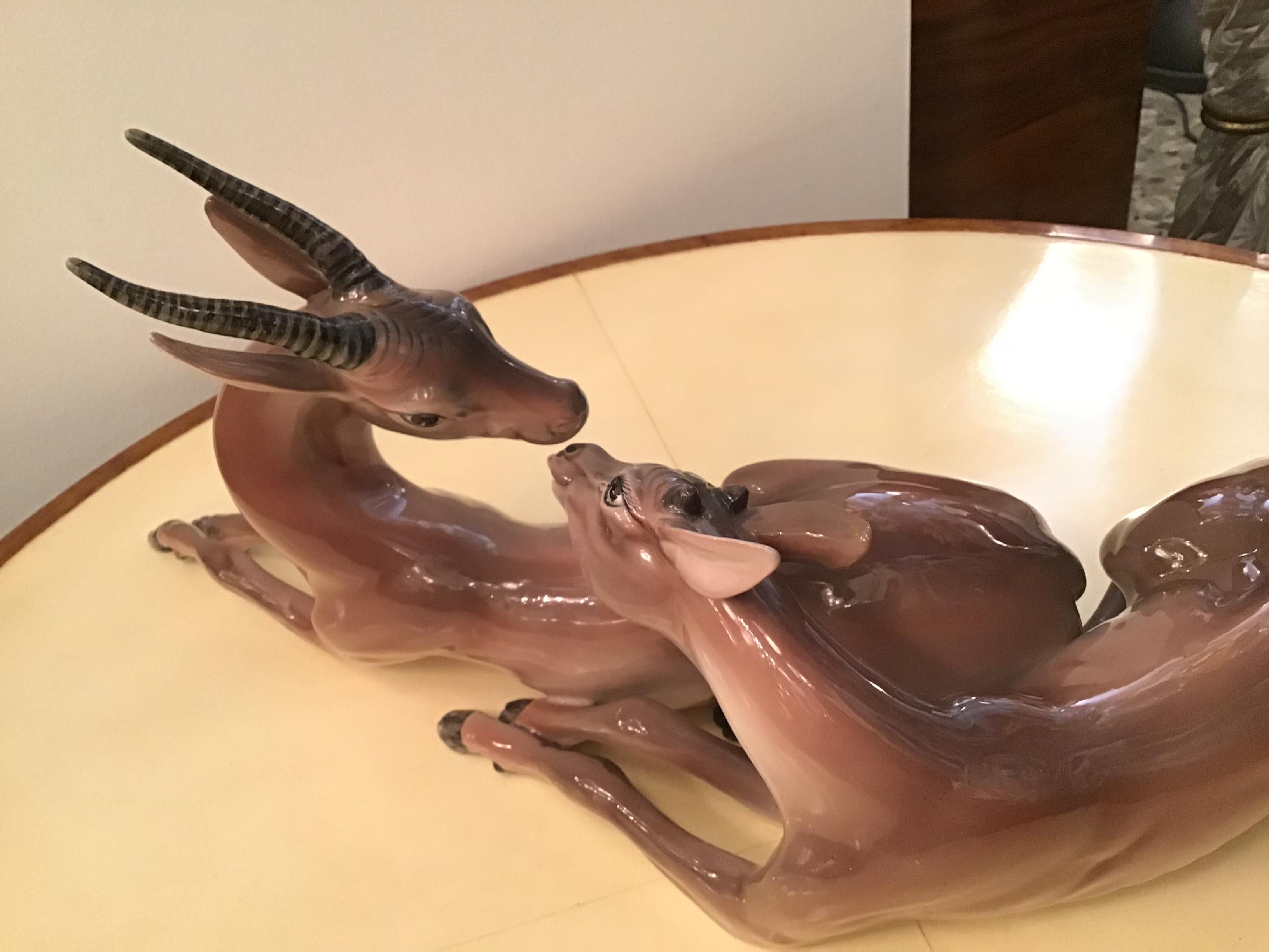 Ronzan Italian Ceramic “African Gazelles“, 1950 For Sale 5