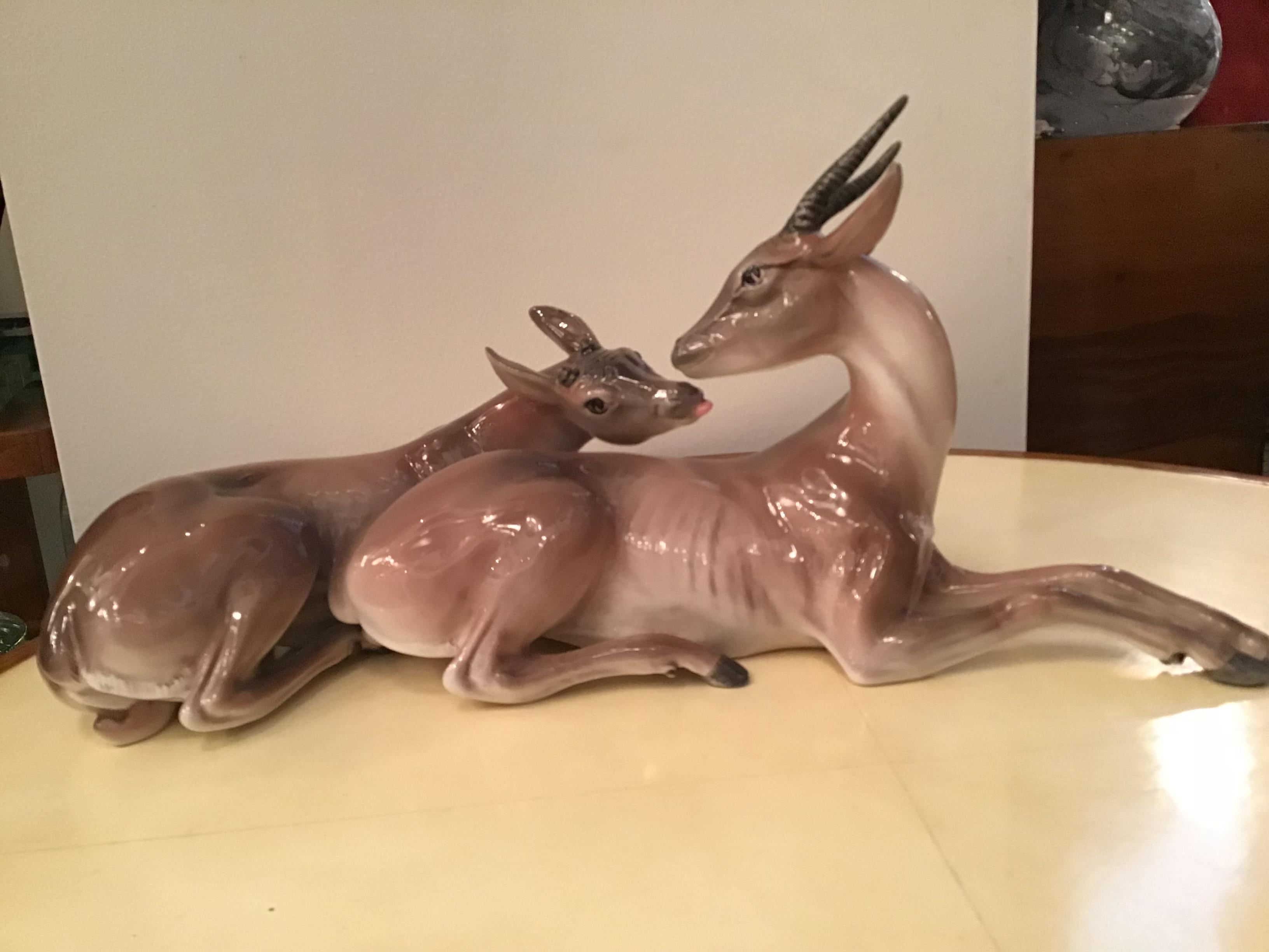 Ronzan Italian Ceramic “African Gazelles“, 1950 For Sale 7