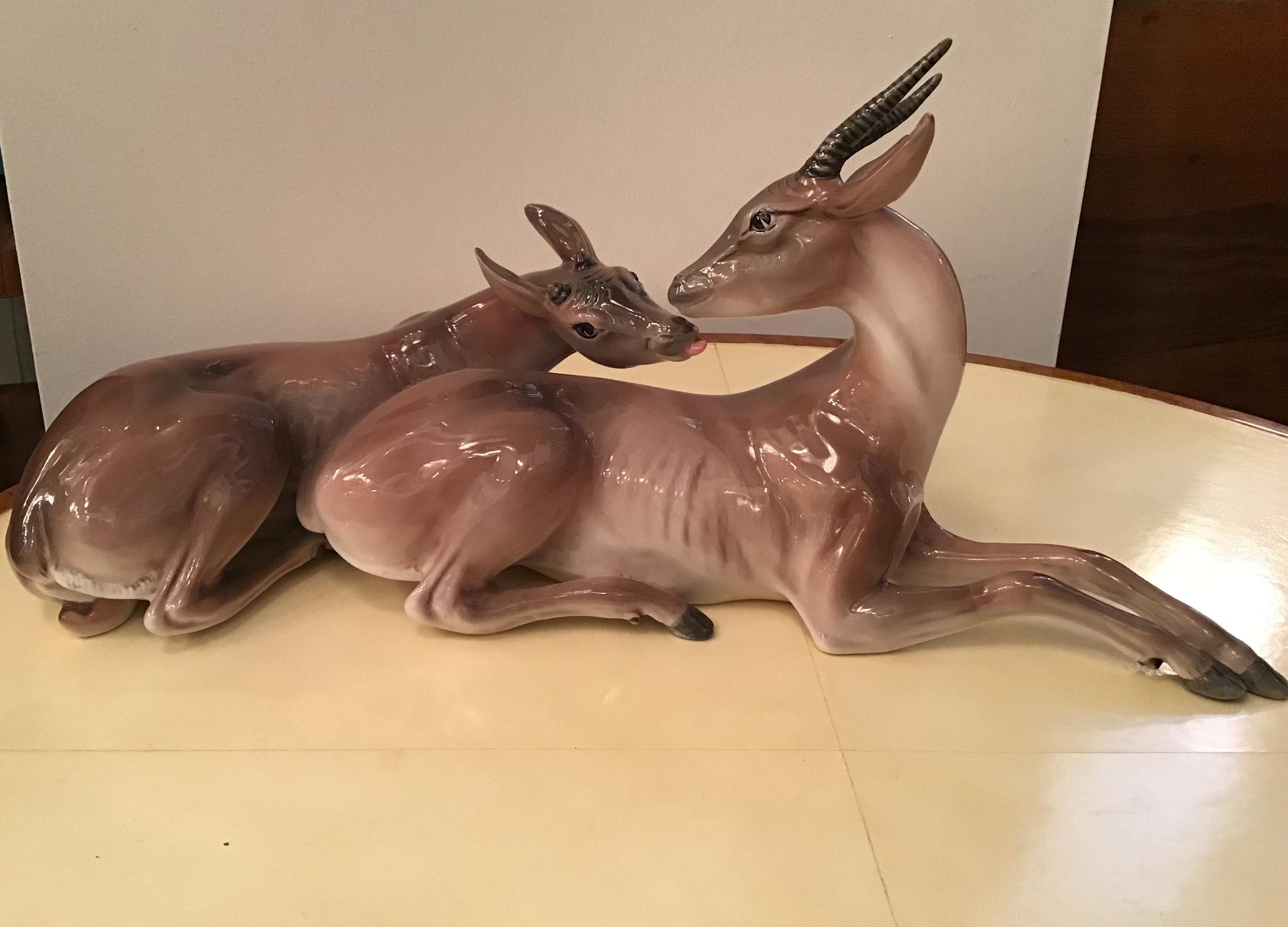Ronzan Italian Ceramic “African Gazelles“, 1950 For Sale 10