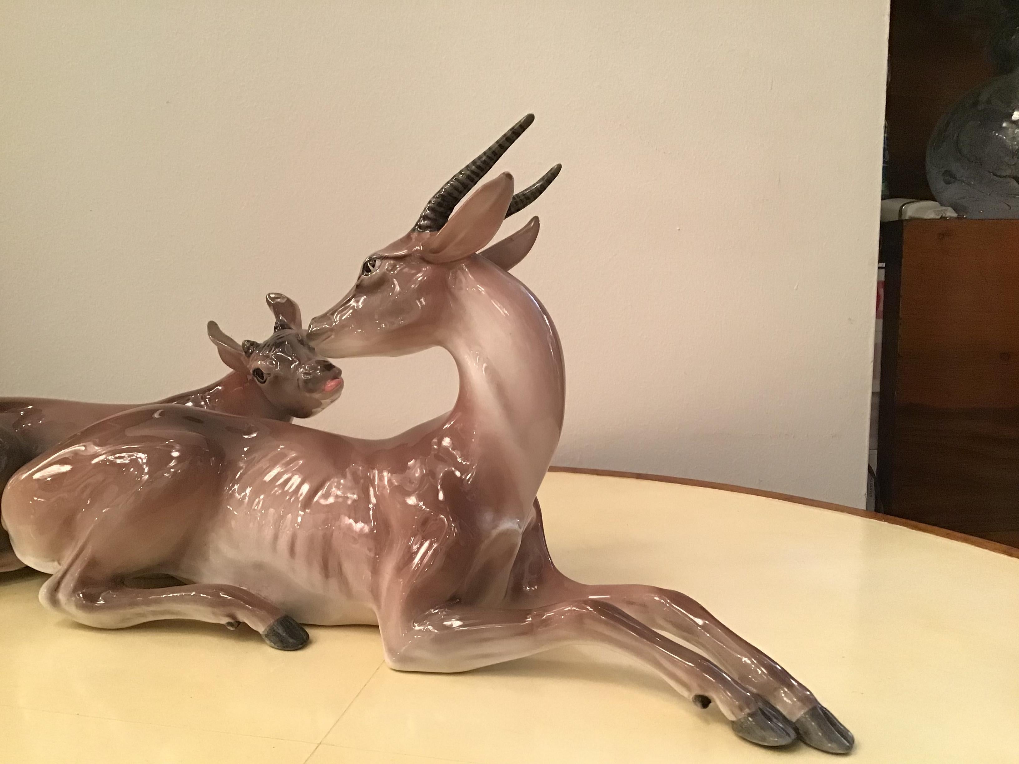 Ronzan Italian Ceramic “African Gazelles“, 1950 For Sale 12
