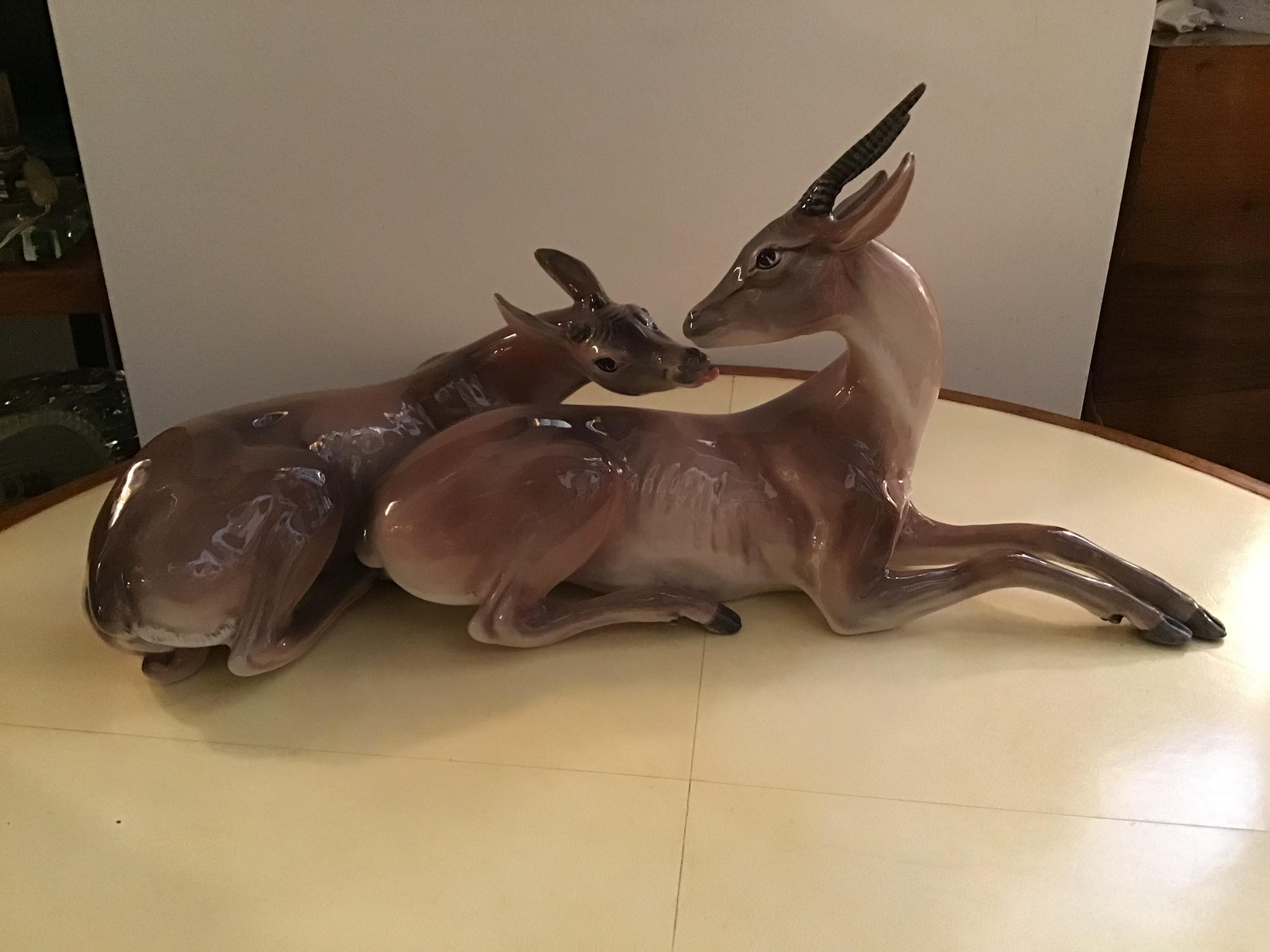 Other Ronzan Italian Ceramic “African Gazelles“, 1950 For Sale