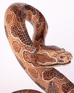 Ronzan - Poterie italienne - Grand serpent rare en céramique du milieu du siècle dernier