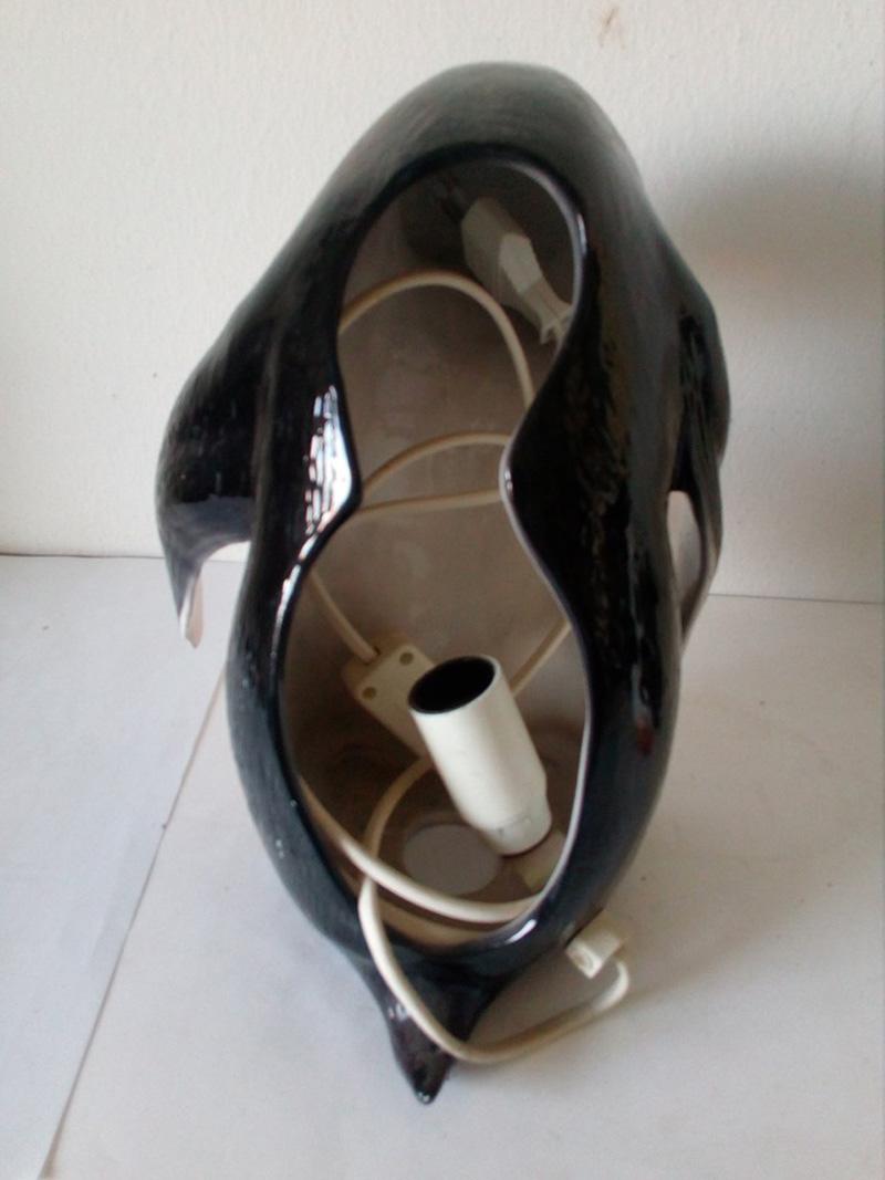 'Ronzan' Lenci Group of Three Ceramic Penguins Signed, Italy, 1950 One is a Lamp For Sale 1