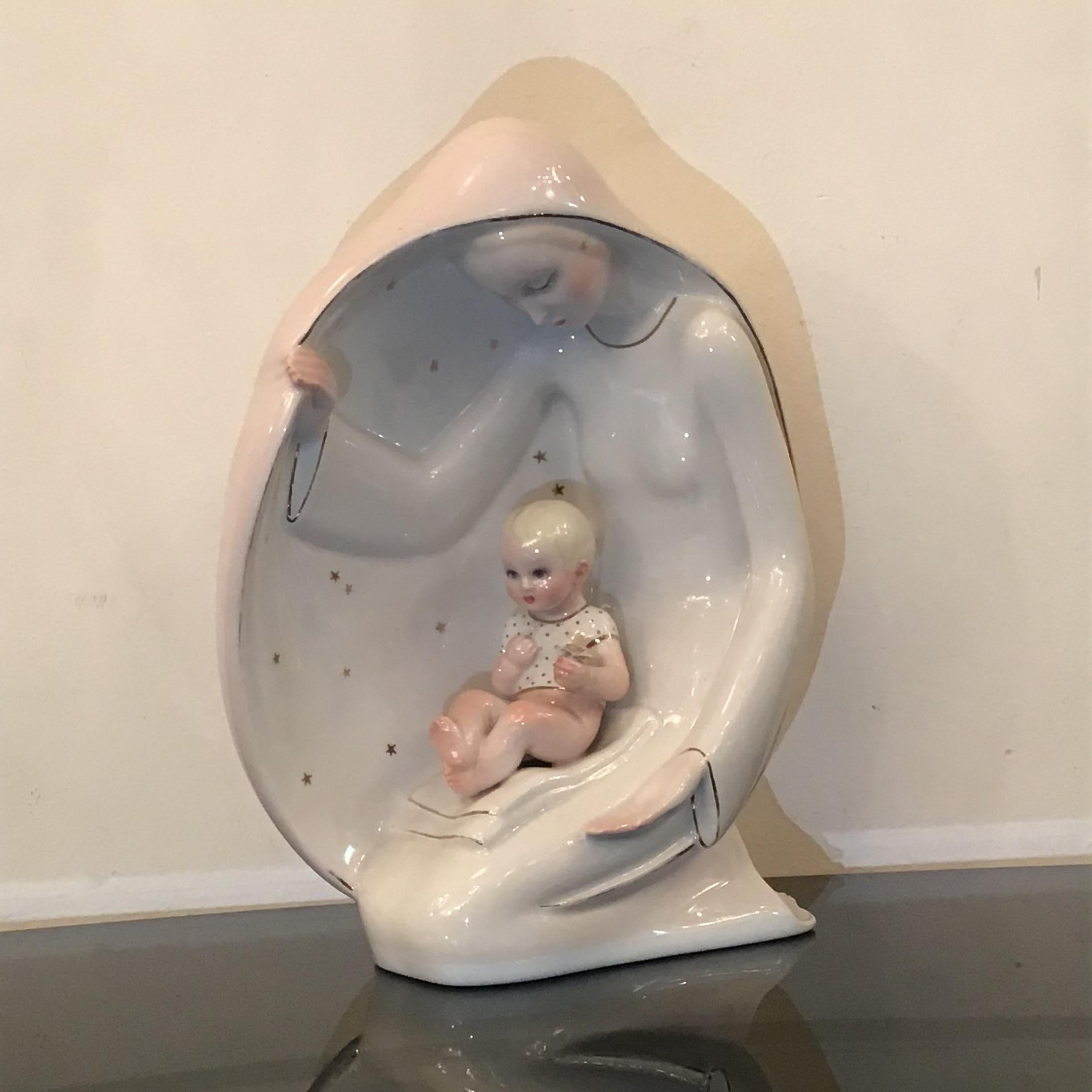 Ronzan Maternity Ceramic 1950 Italy  For Sale 4