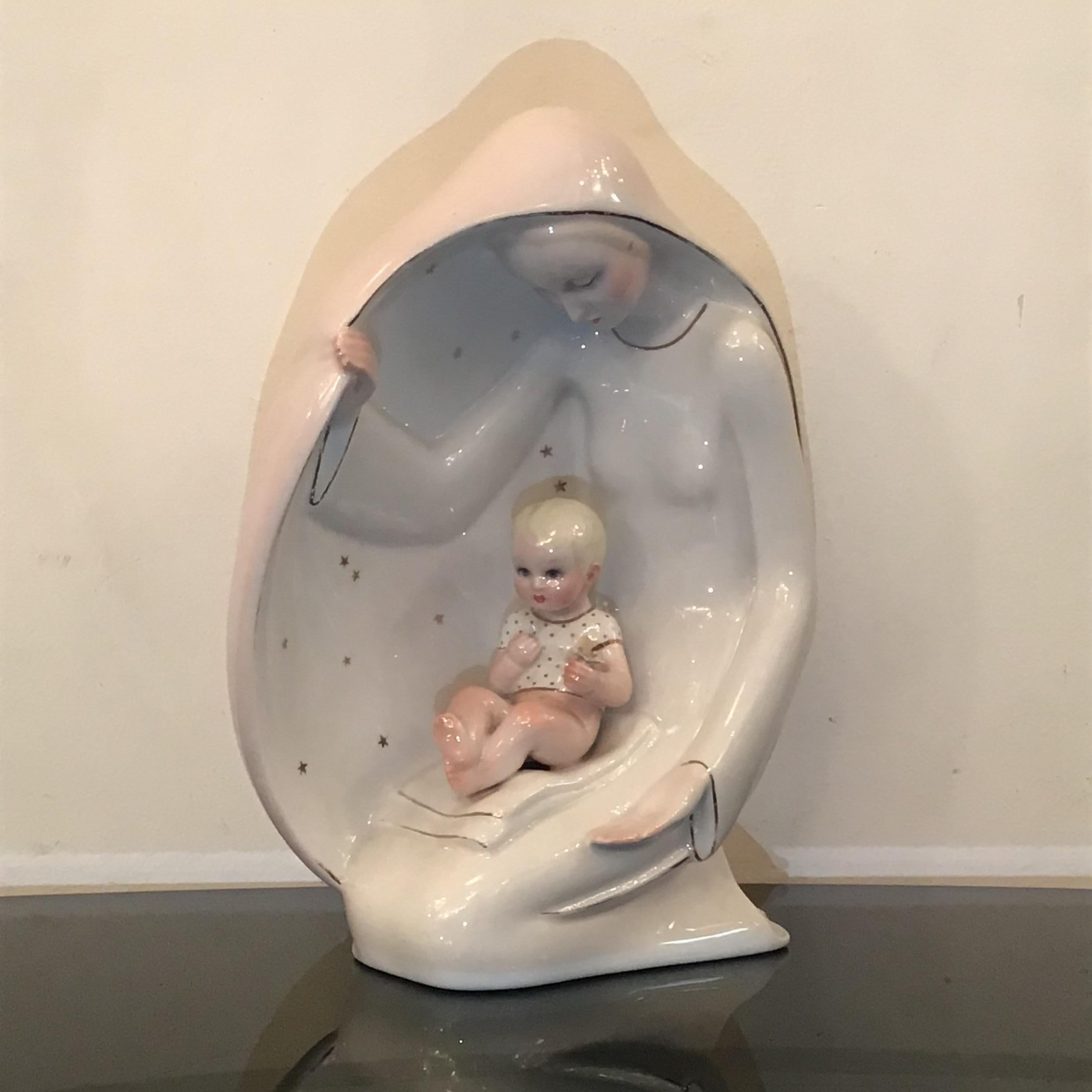Ronzan Maternity Ceramic 1950 Italy  For Sale 5