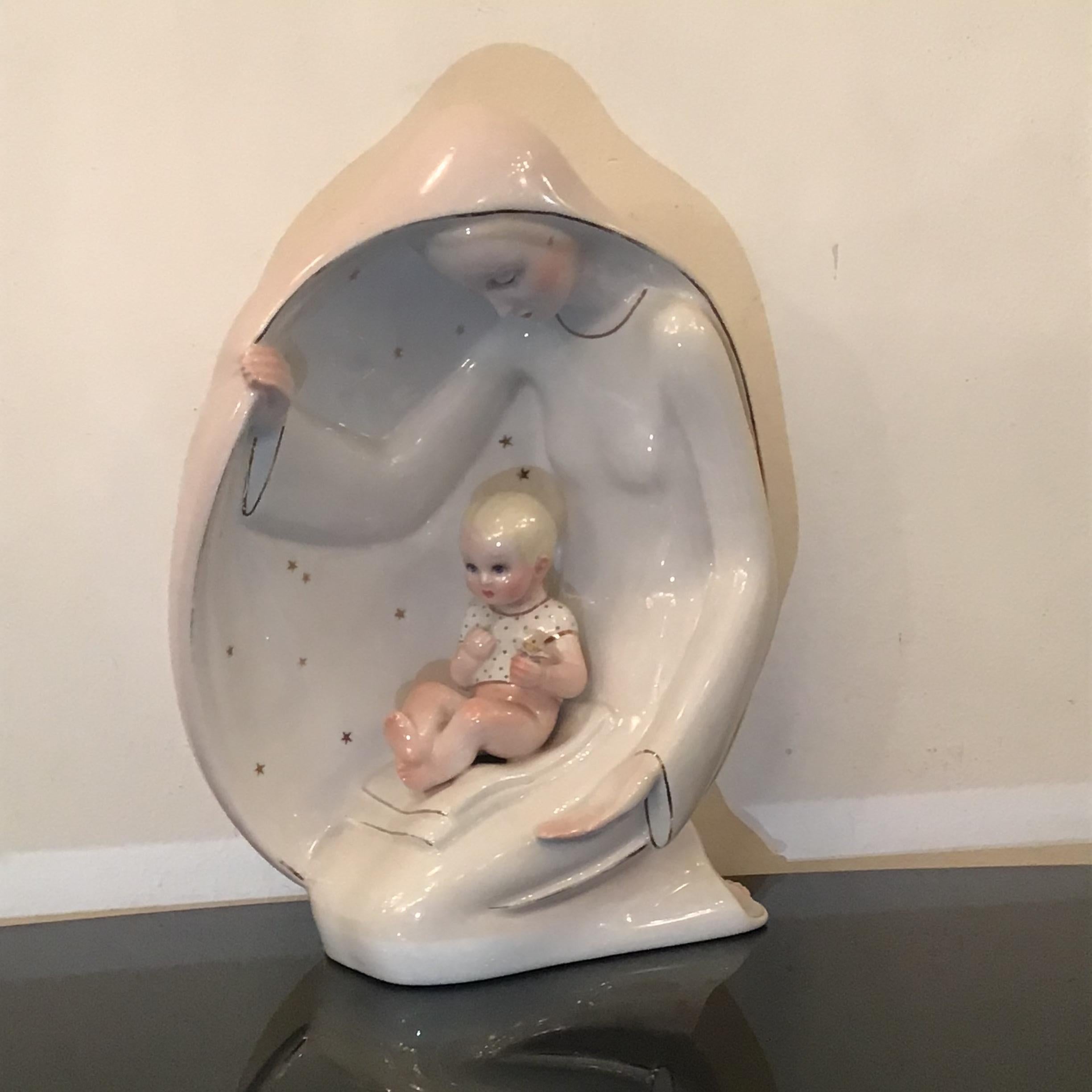 Ronzan Maternity Ceramic 1950 Italy  For Sale 7