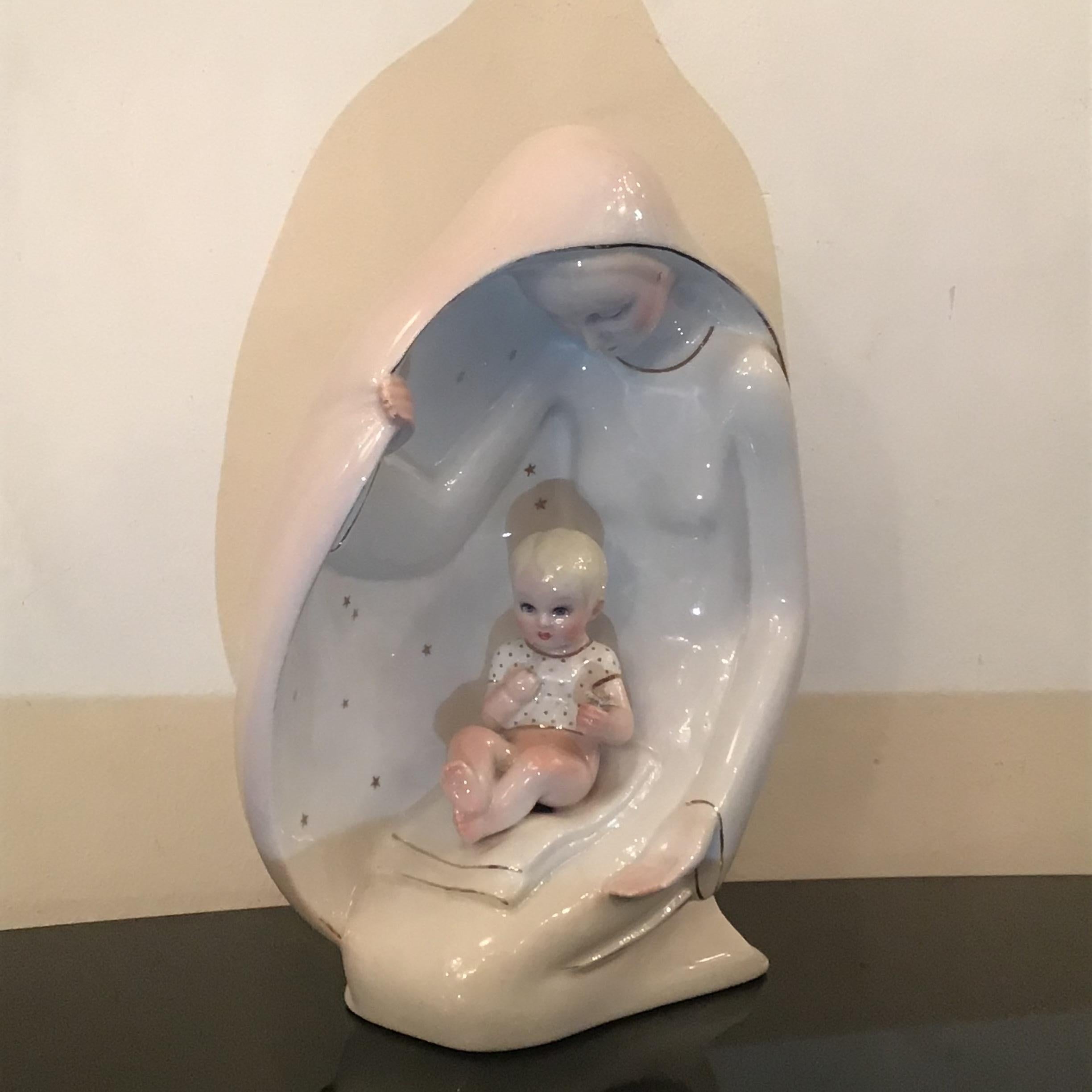 Mid-20th Century Ronzan Maternity Ceramic 1950 Italy  For Sale