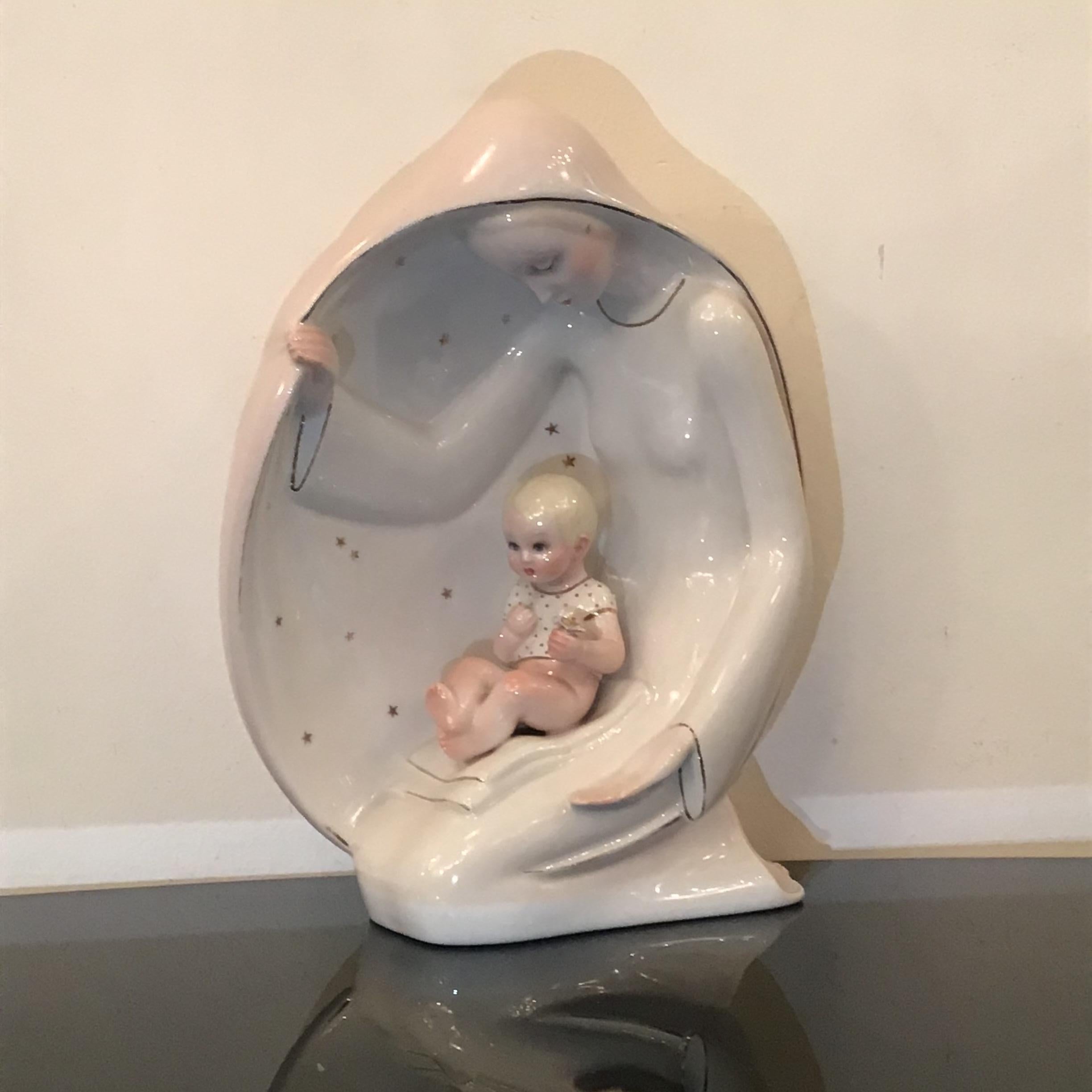 Ronzan Maternity Ceramic 1950 Italy  For Sale 3