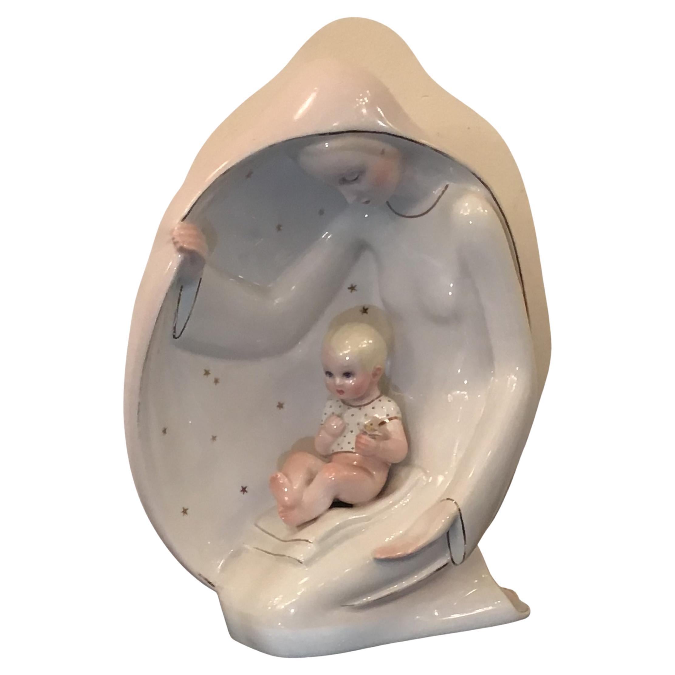 Ronzan Maternity Ceramic 1950 Italy  For Sale