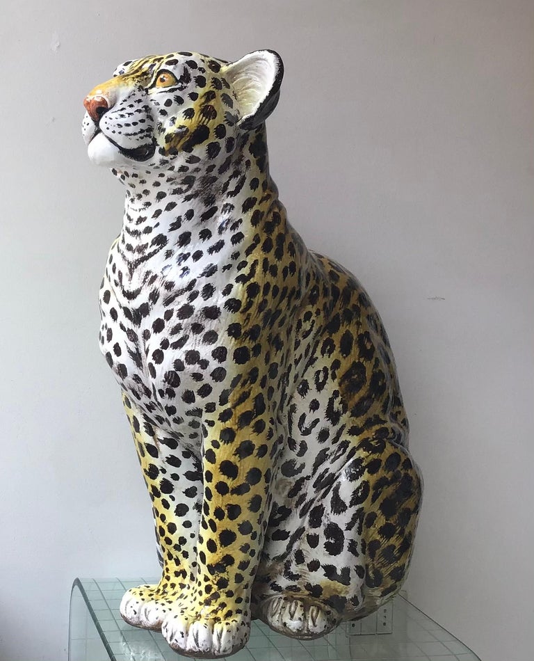 Leopard modbydeligt Gymnast Ronzan “Stile” Jaguar Ceramic, 1950, Italy For Sale at 1stDibs