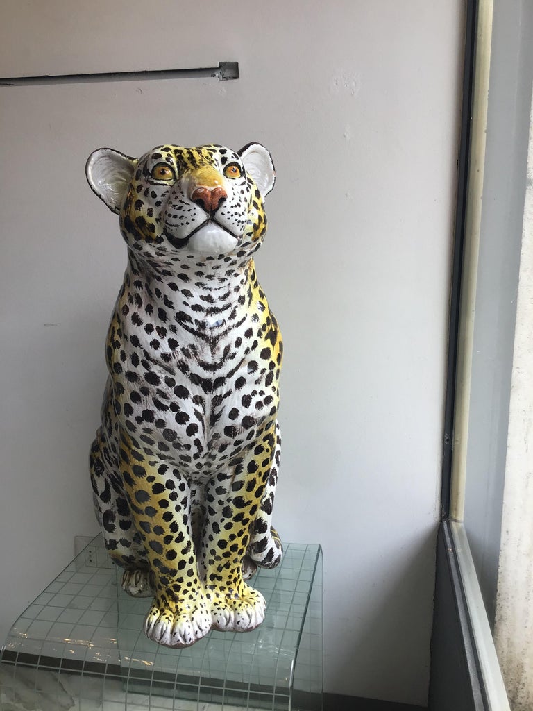 Ronzan “Stile” Jaguar Ceramic, 1950, Italy For Sale at