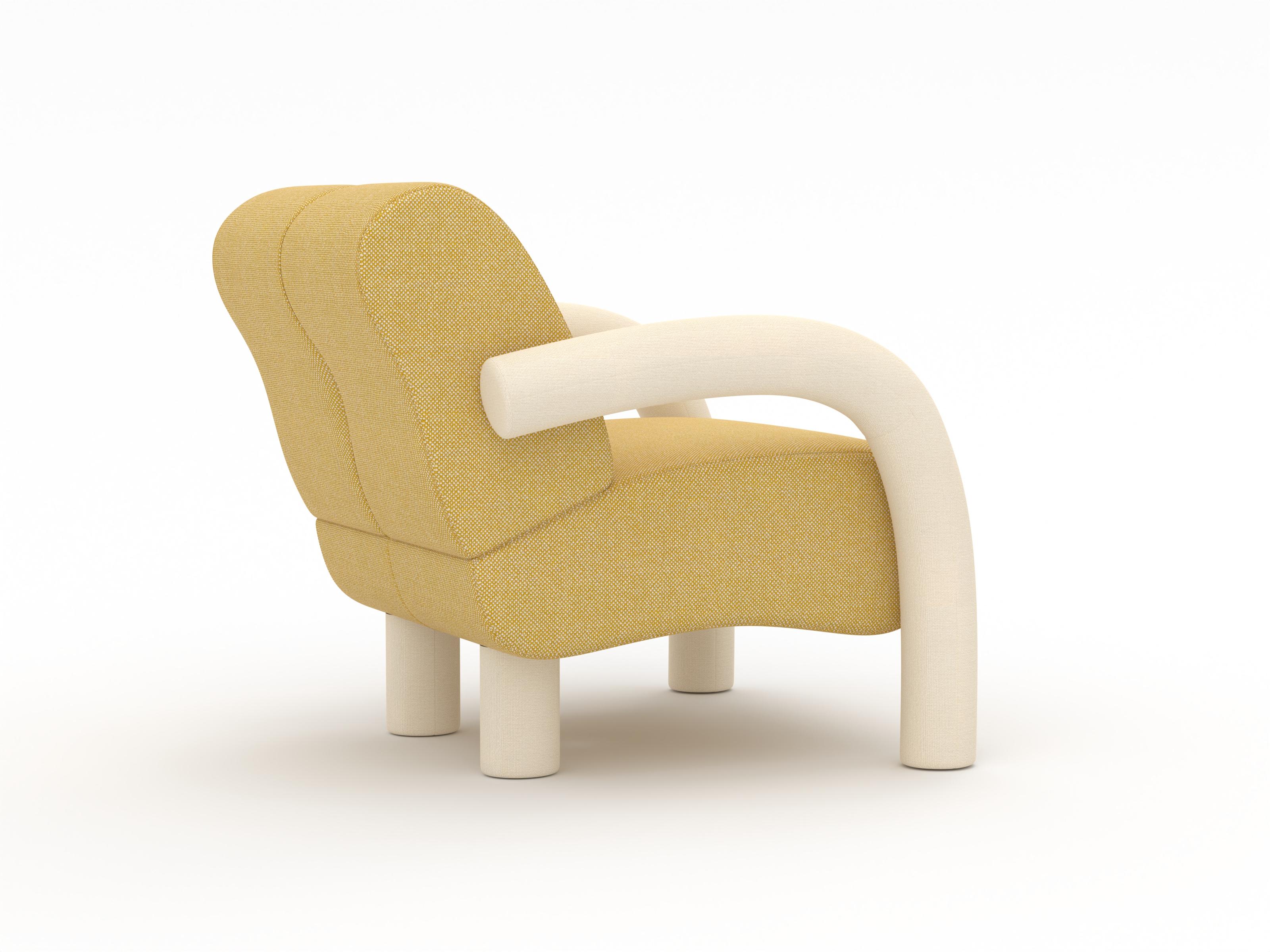 Moderno Poltrona Roo Lounge, Giallo Hallingdal in vendita