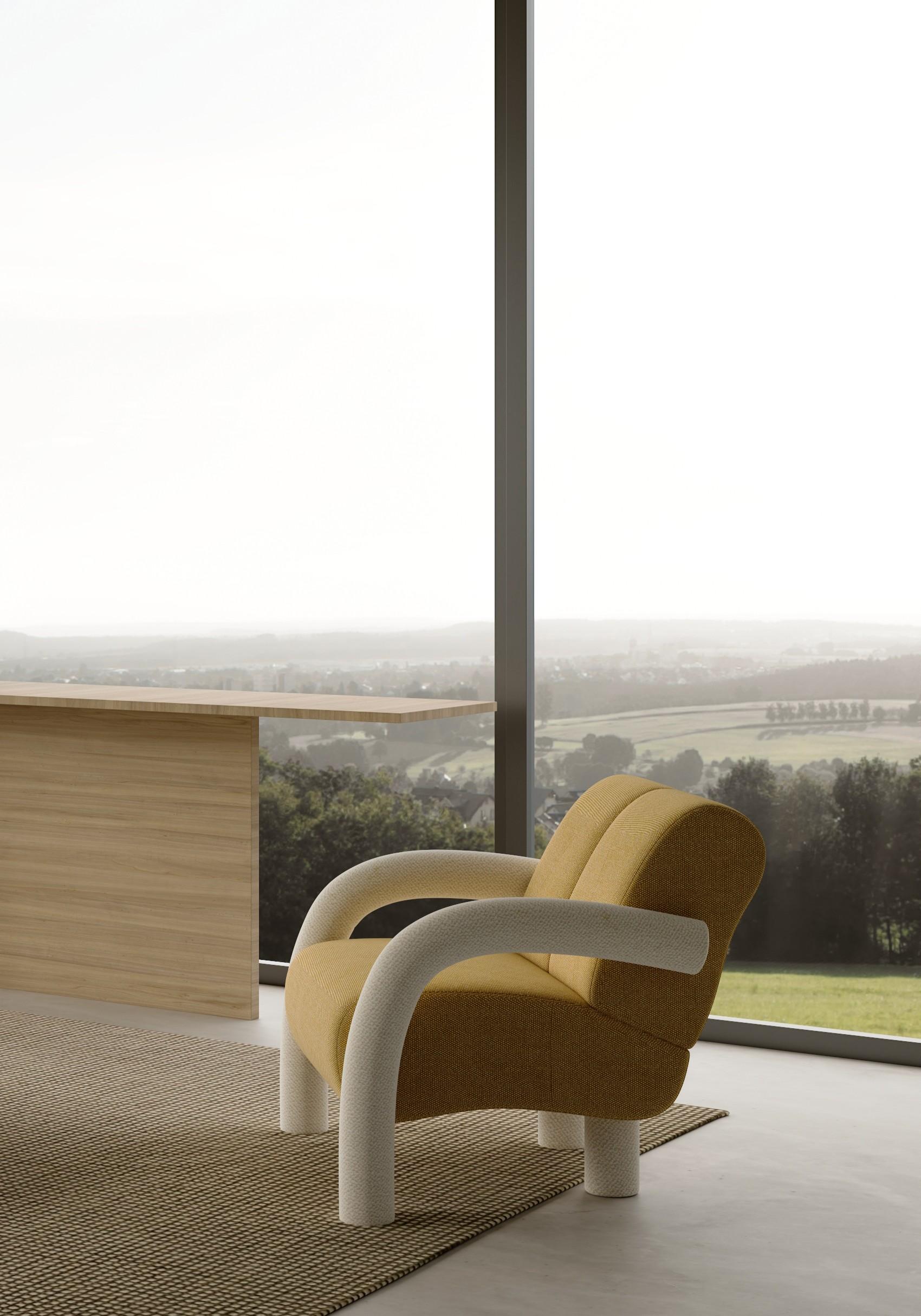 Poltrona Roo Lounge, Giallo Hallingdal in vendita 1