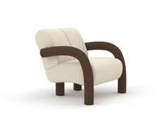 Roo Lounge Armchair, Steelcut Cream/Brown