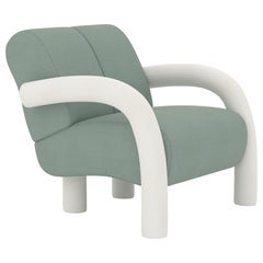 Roo Lounge Armchair, Steelcut Dusty Pink/White