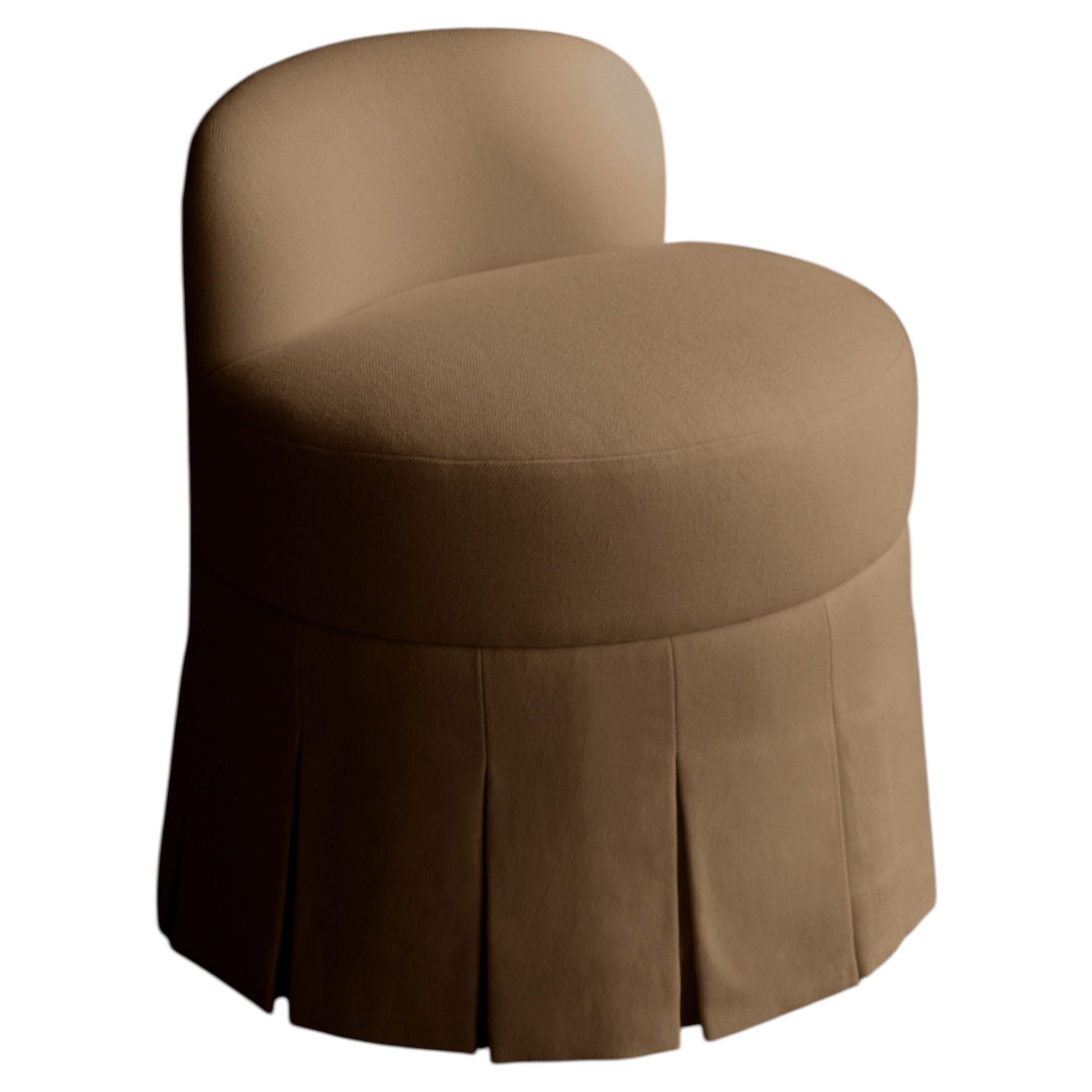 Roo Occasional Chair / Stool in Linen by Frances Jean (Travertine)