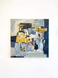 Abstraktes Ölgemälde von Roohi Saleem „Magnetisierte Form“