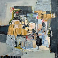 Pittura a olio astratta di Roohi Saleem "Forma magnetizzata