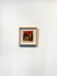 Abstract Oil Painting by Roohi Saleem 'Palette Frangment: Vermilion 2'