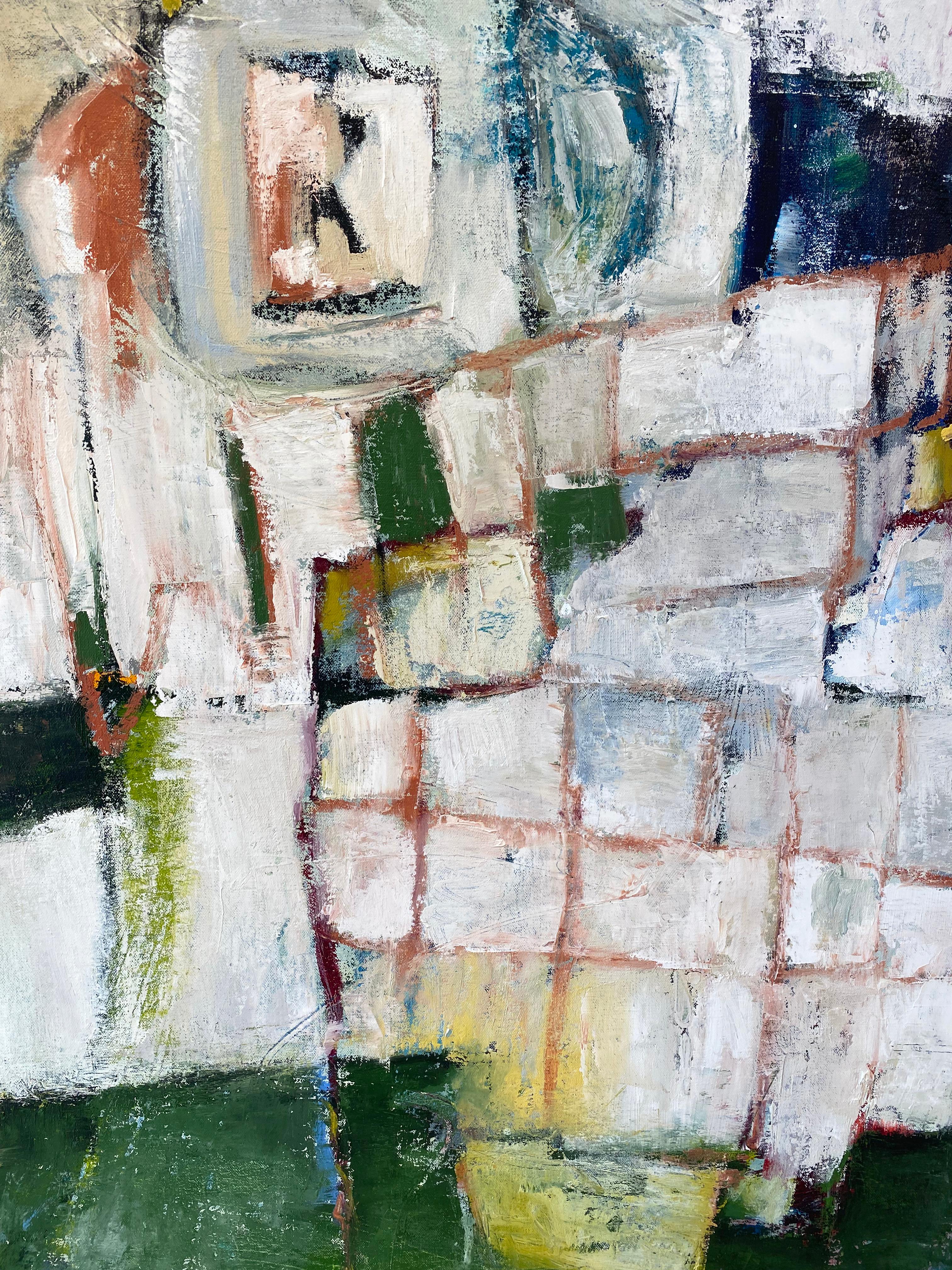 Pintura al óleo abstracta de Roohi Saleem 'La ruta a casa' en venta 9