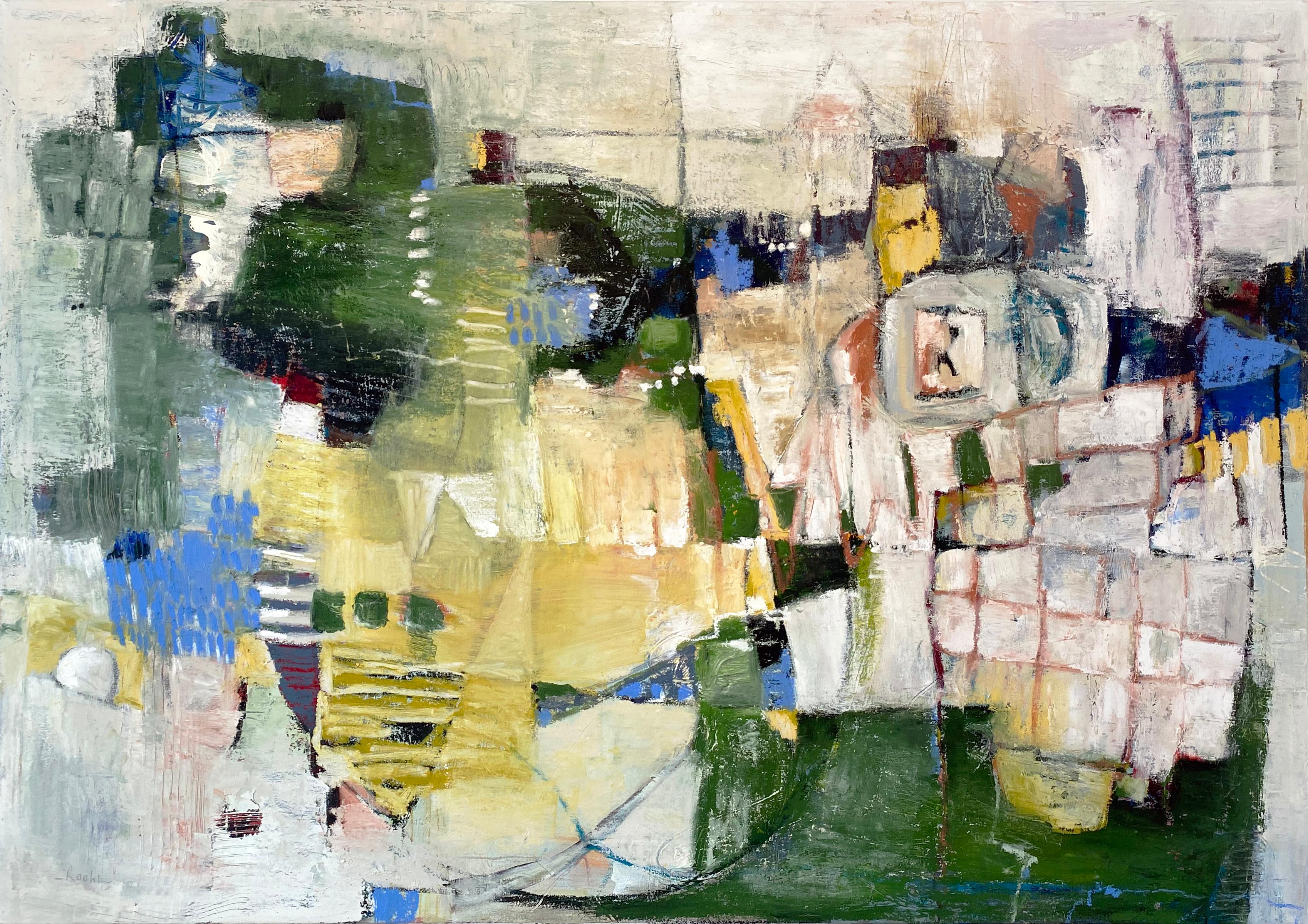 Pintura al óleo abstracta de Roohi Saleem 'La ruta a casa' en venta 10
