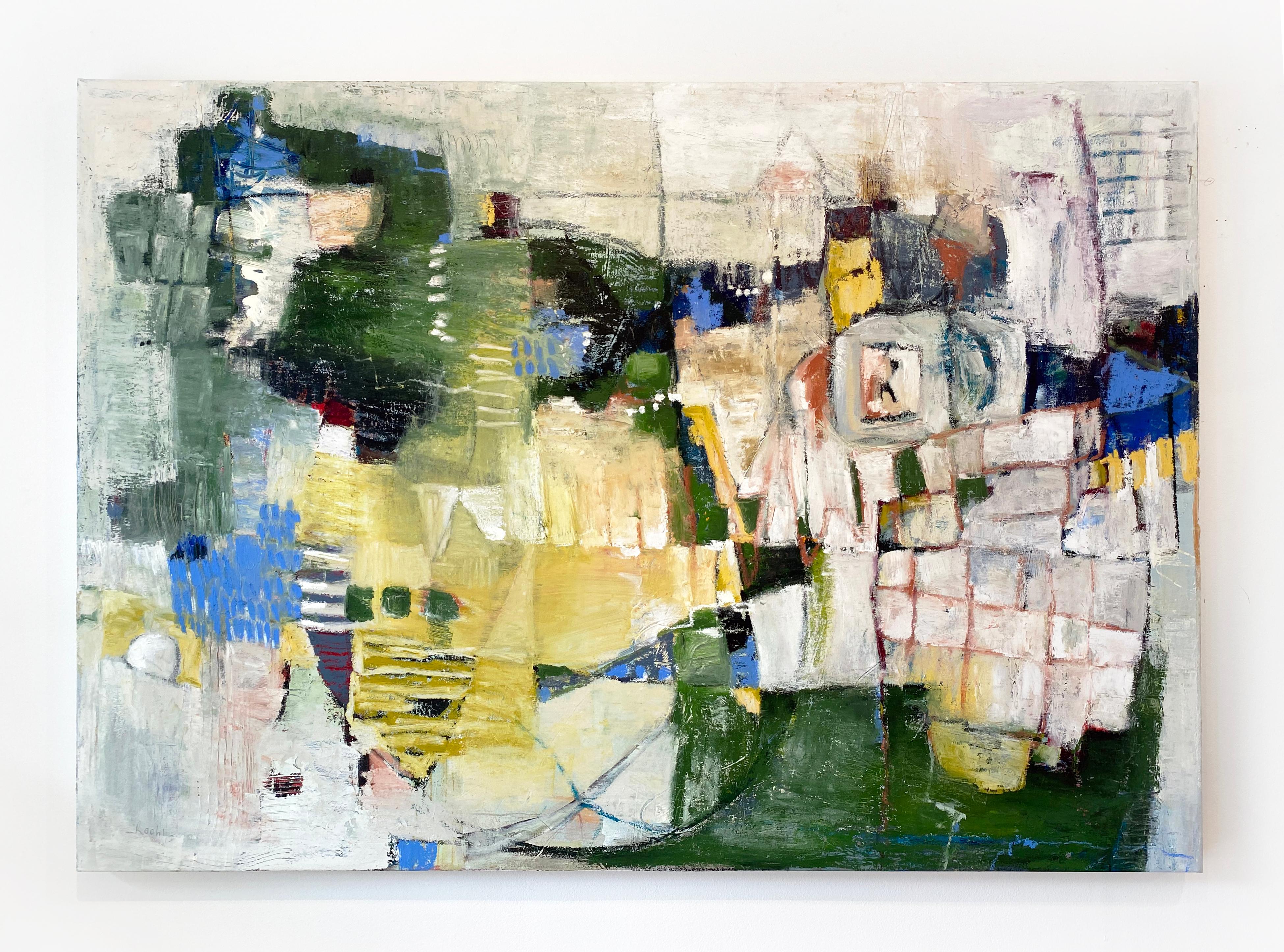Pintura al óleo abstracta de Roohi Saleem 'La ruta a casa' en venta 3