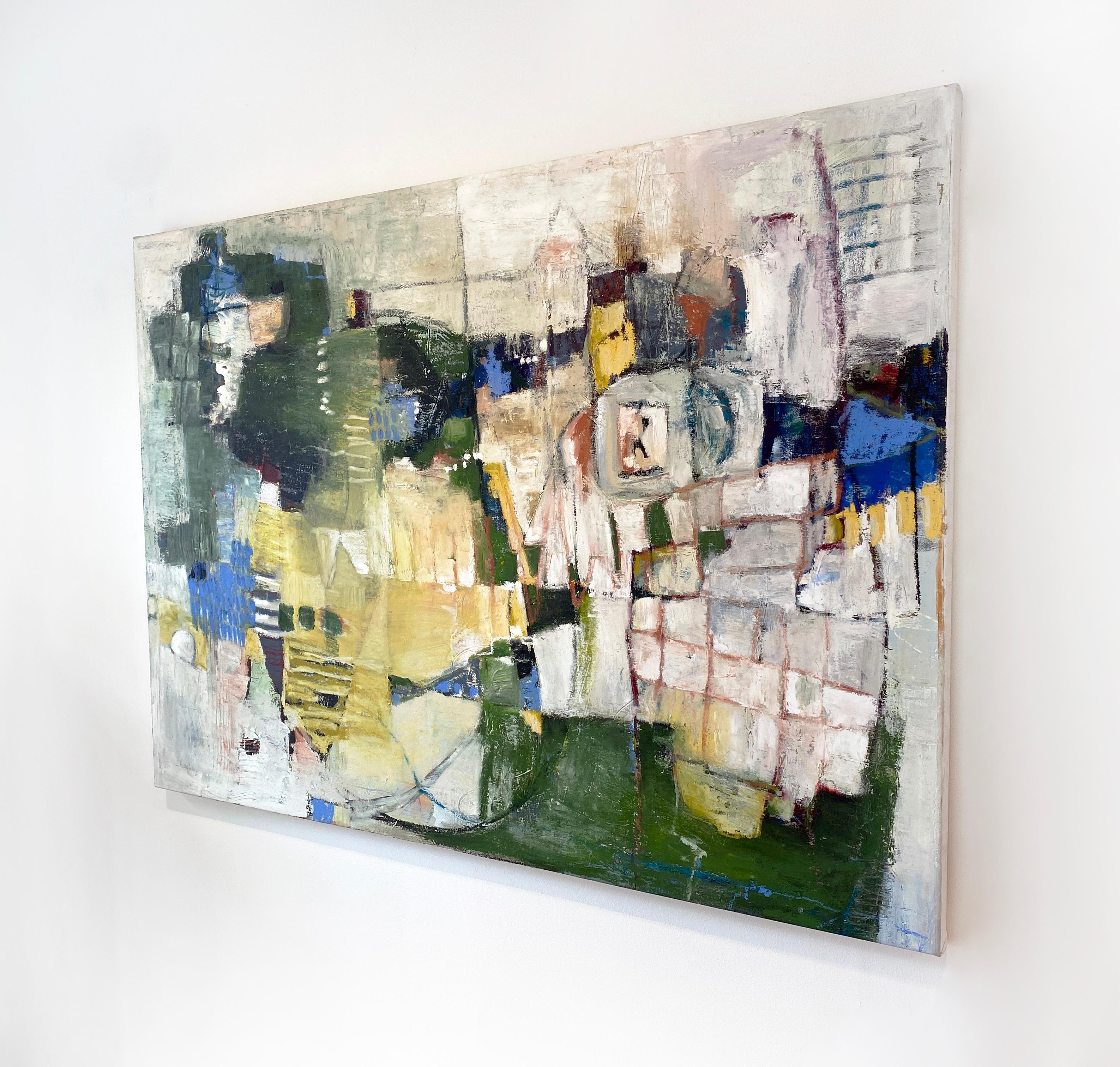 Pintura al óleo abstracta de Roohi Saleem 'La ruta a casa' en venta 4