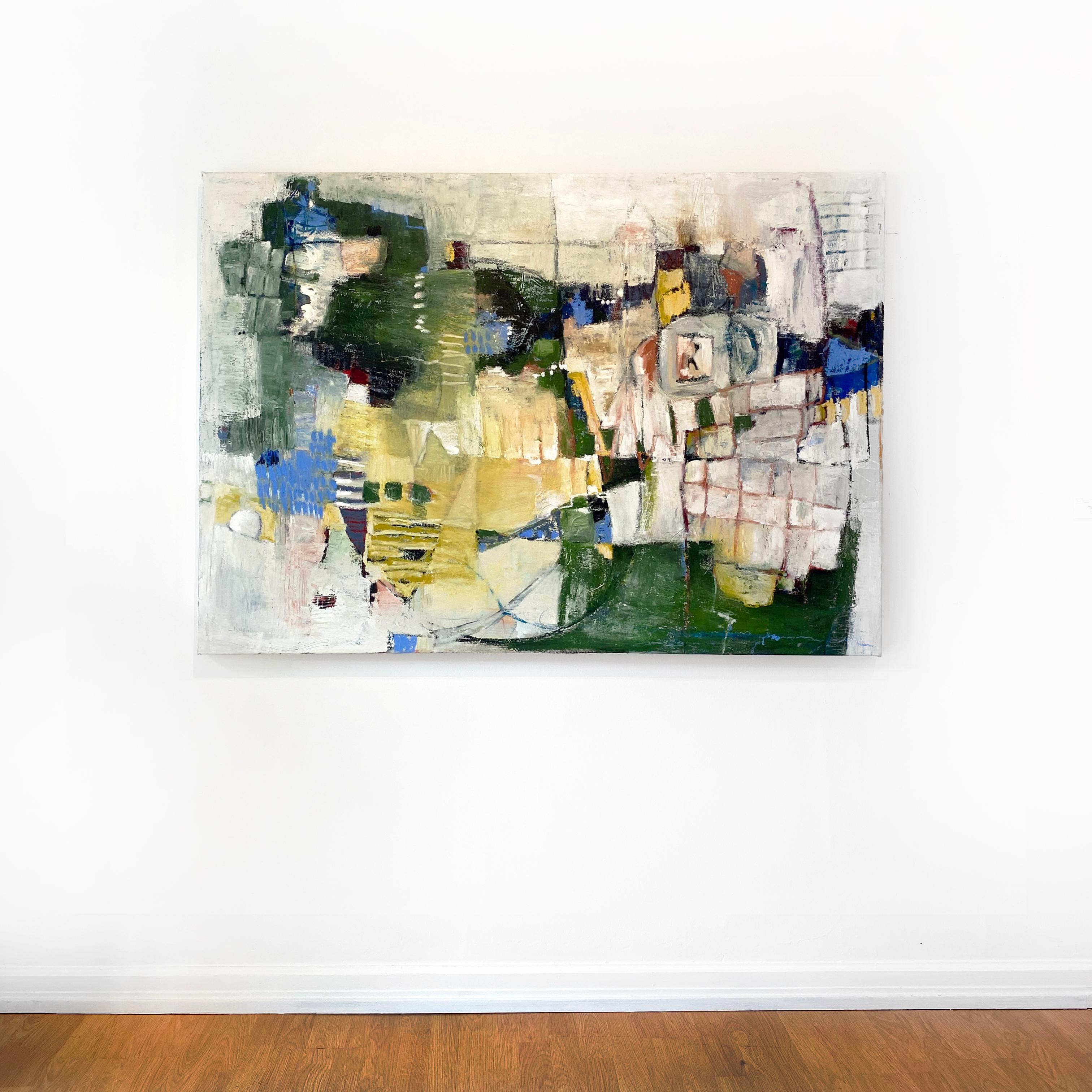 Pintura al óleo abstracta de Roohi Saleem 'La ruta a casa' en venta 5