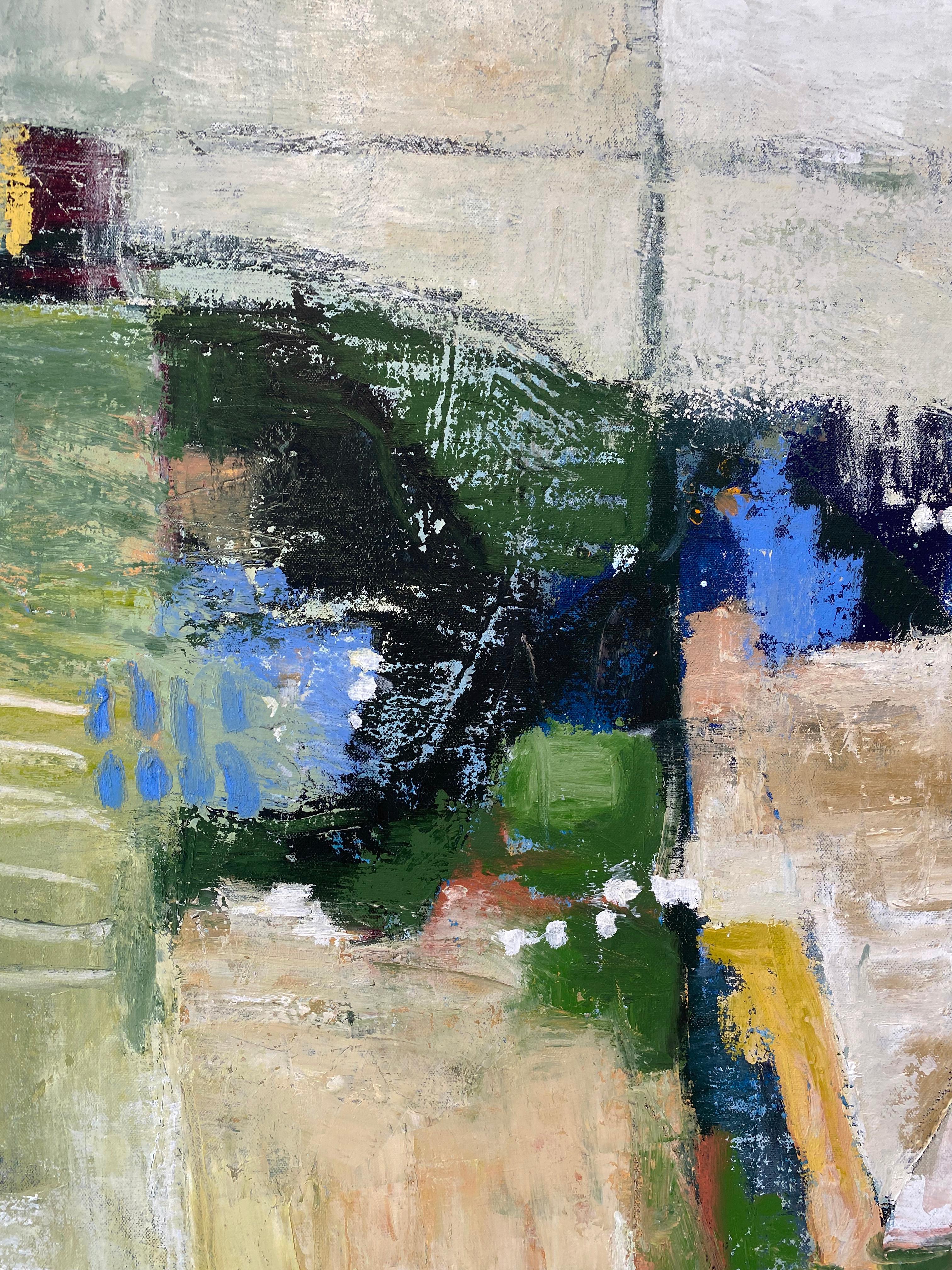 Pintura al óleo abstracta de Roohi Saleem 'La ruta a casa' en venta 7