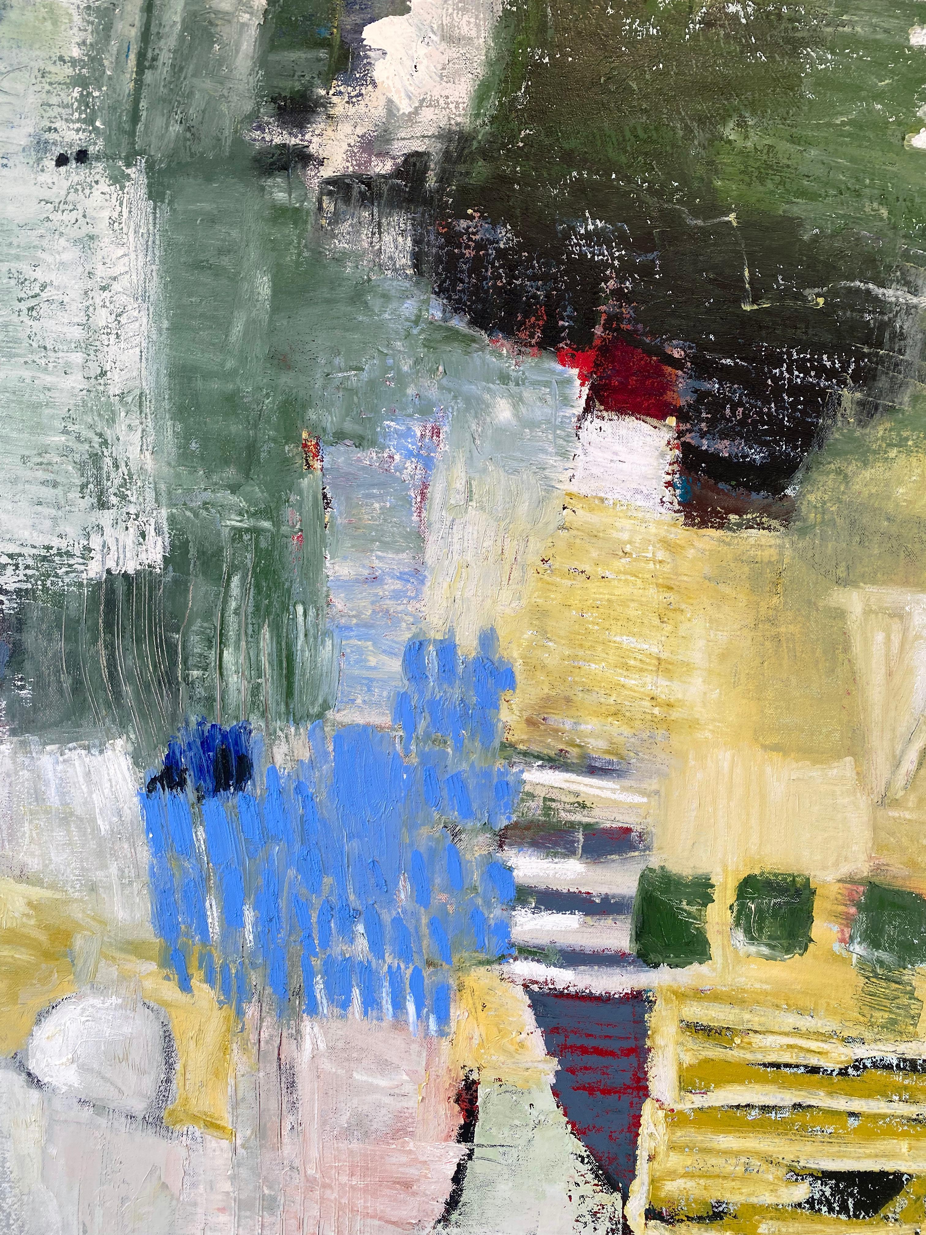 Pintura al óleo abstracta de Roohi Saleem 'La ruta a casa' en venta 8