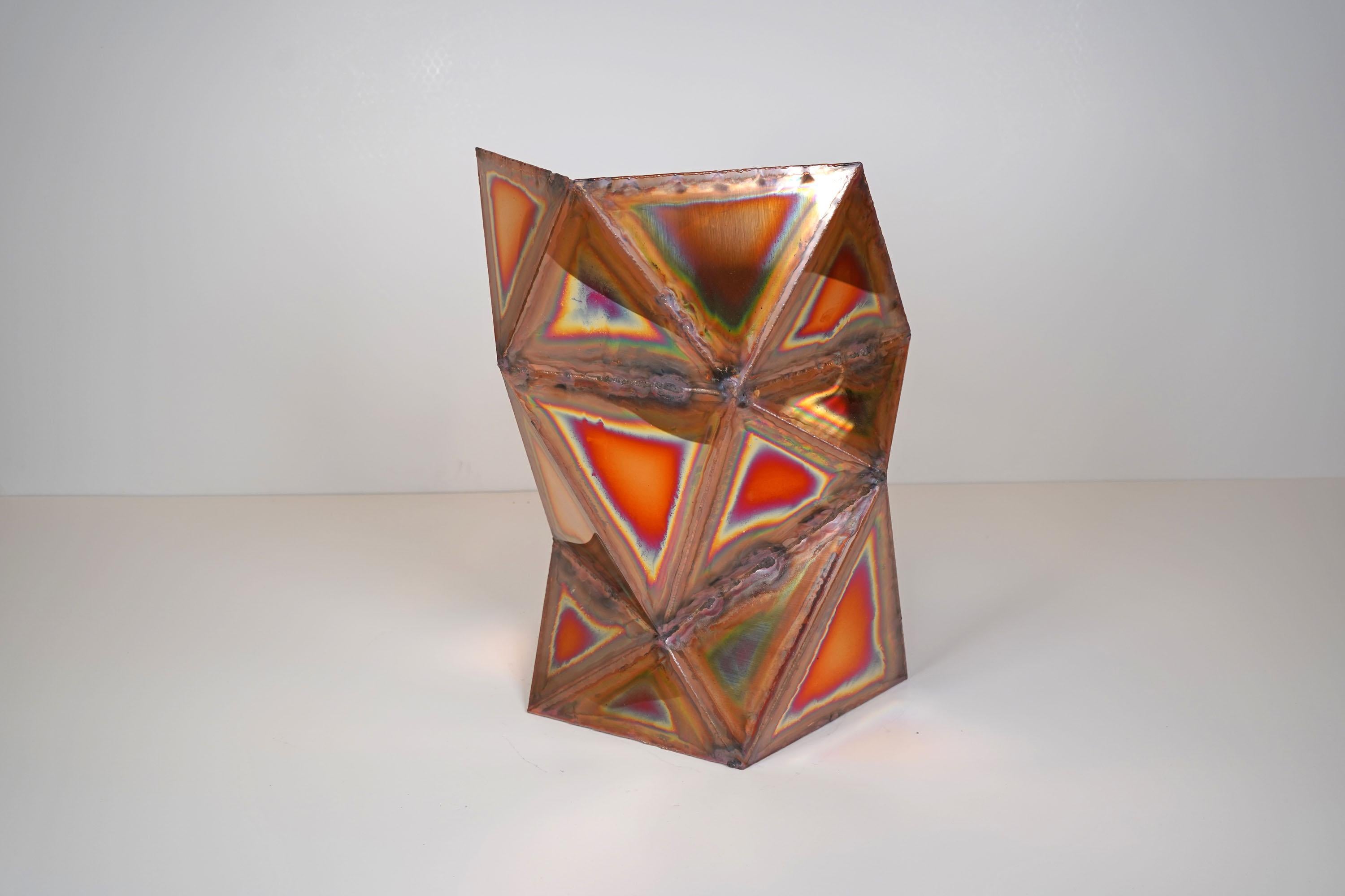 Rook Chair in Welded Mirror-Polished Copper by Julian Mayor For Sale 4